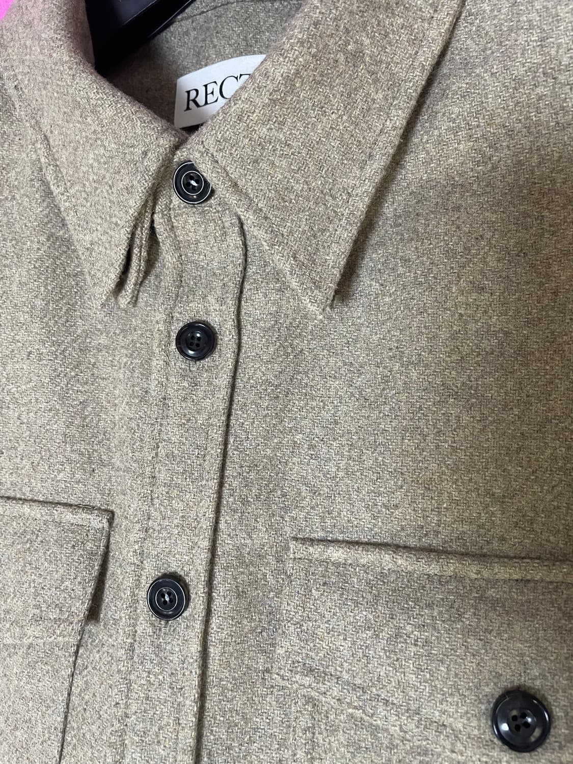 새제품) 렉토 포켓 오피스 셔츠 자켓 라이트카키 카키베이지 M 상품이미지7