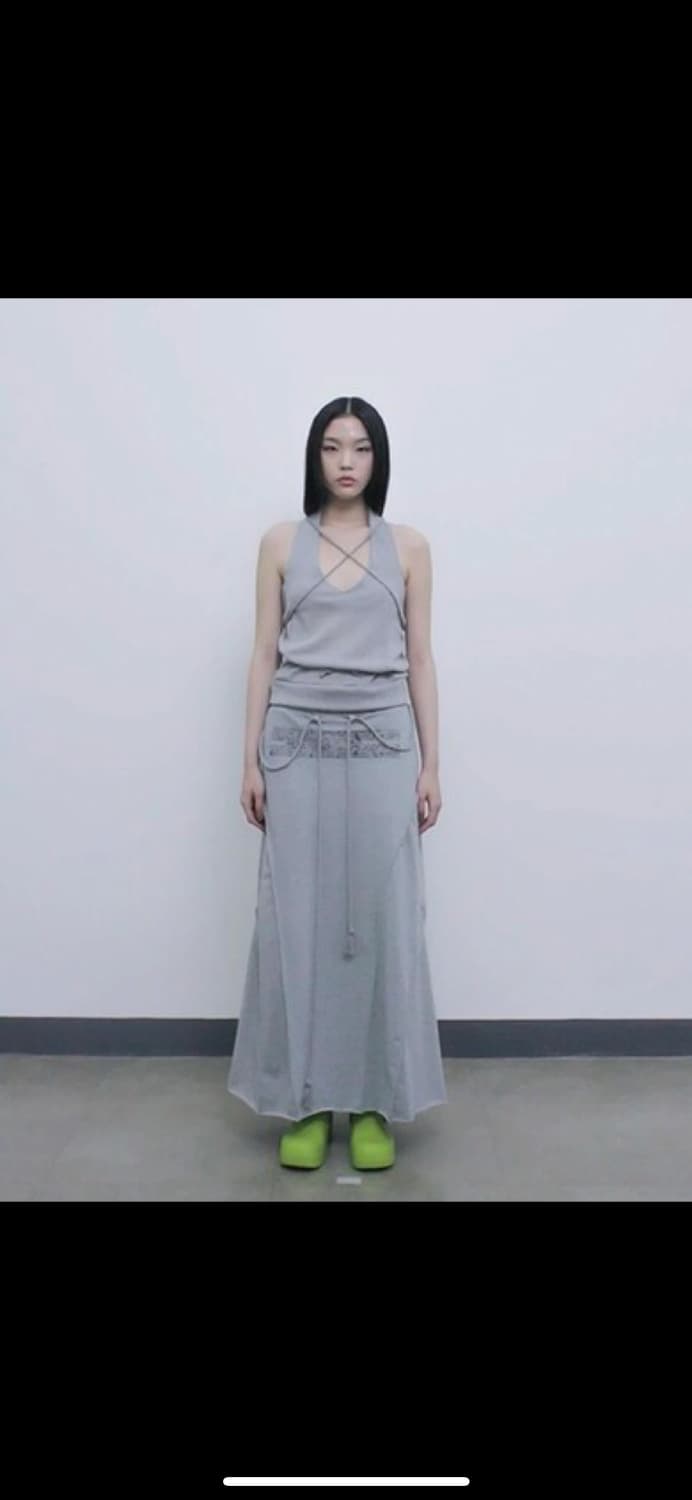 OJOS 스트랩 홀터넥 그레이 상품이미지1