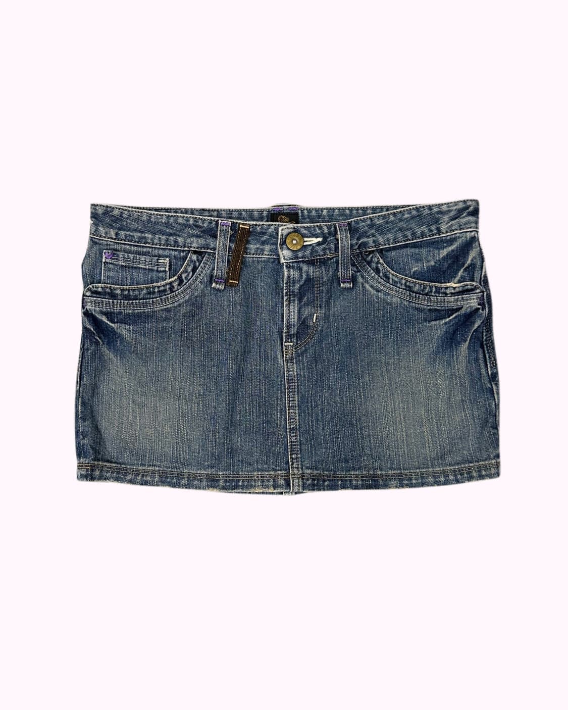 C-17 low-rise denim mini skirt 상품이미지2