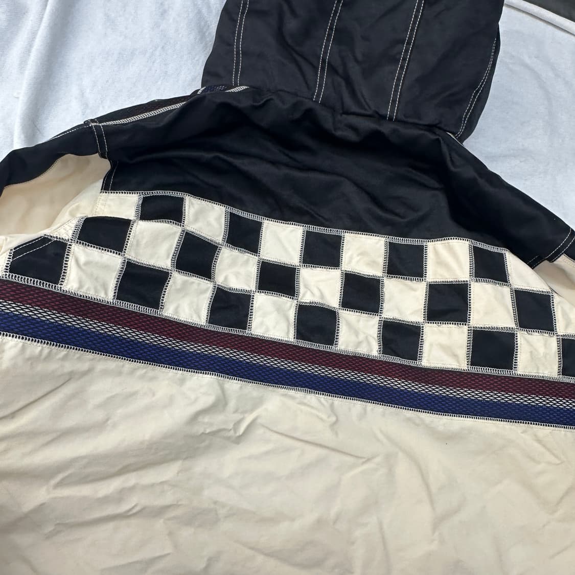 NICOLE SKITEAM 올드스쿨 체커보드 고프코어 오버핏 점퍼 봄버 상품이미지7