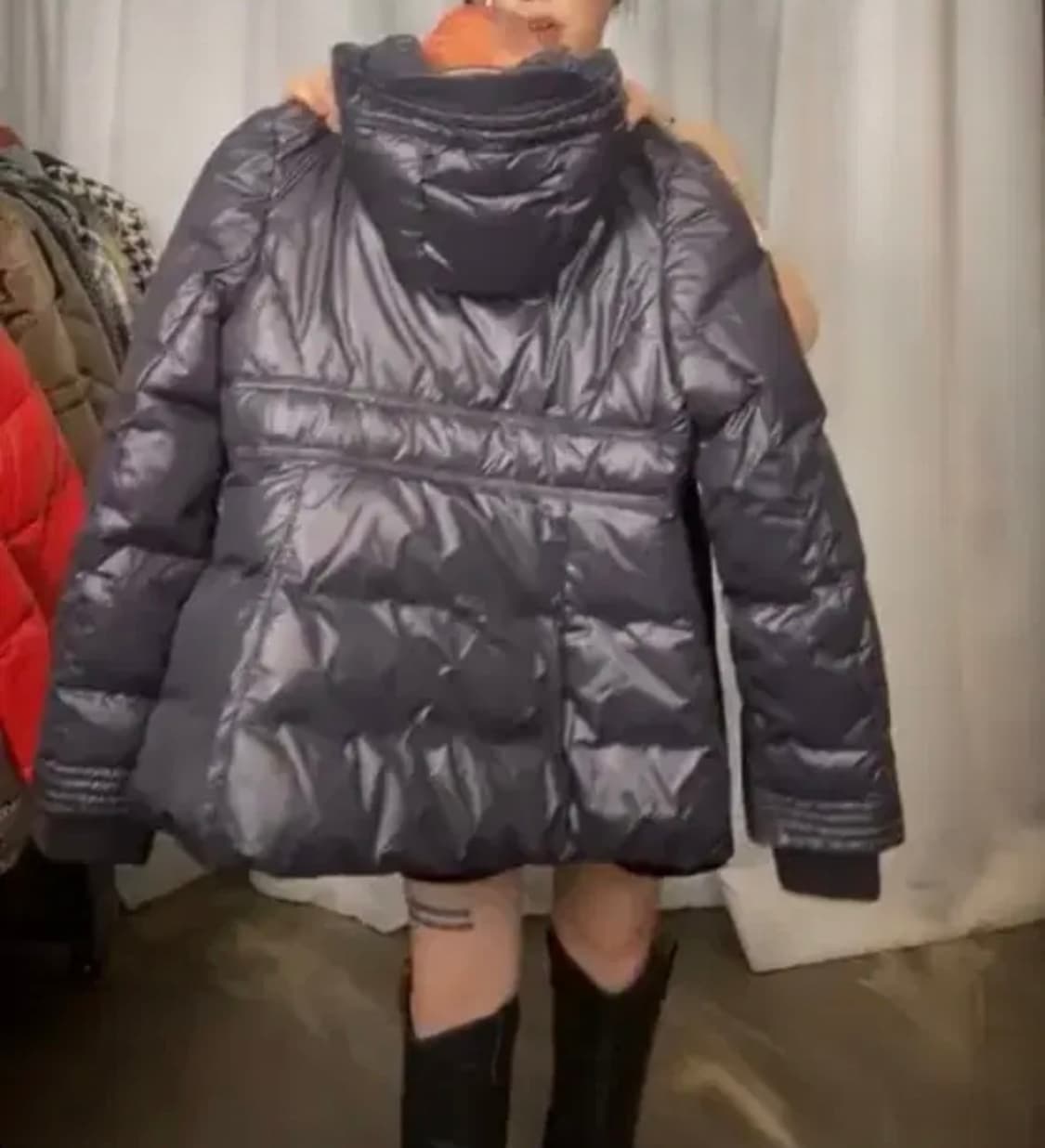 (빈티지) 몽클레어 블랙 더블 숏 패딩 상품이미지4