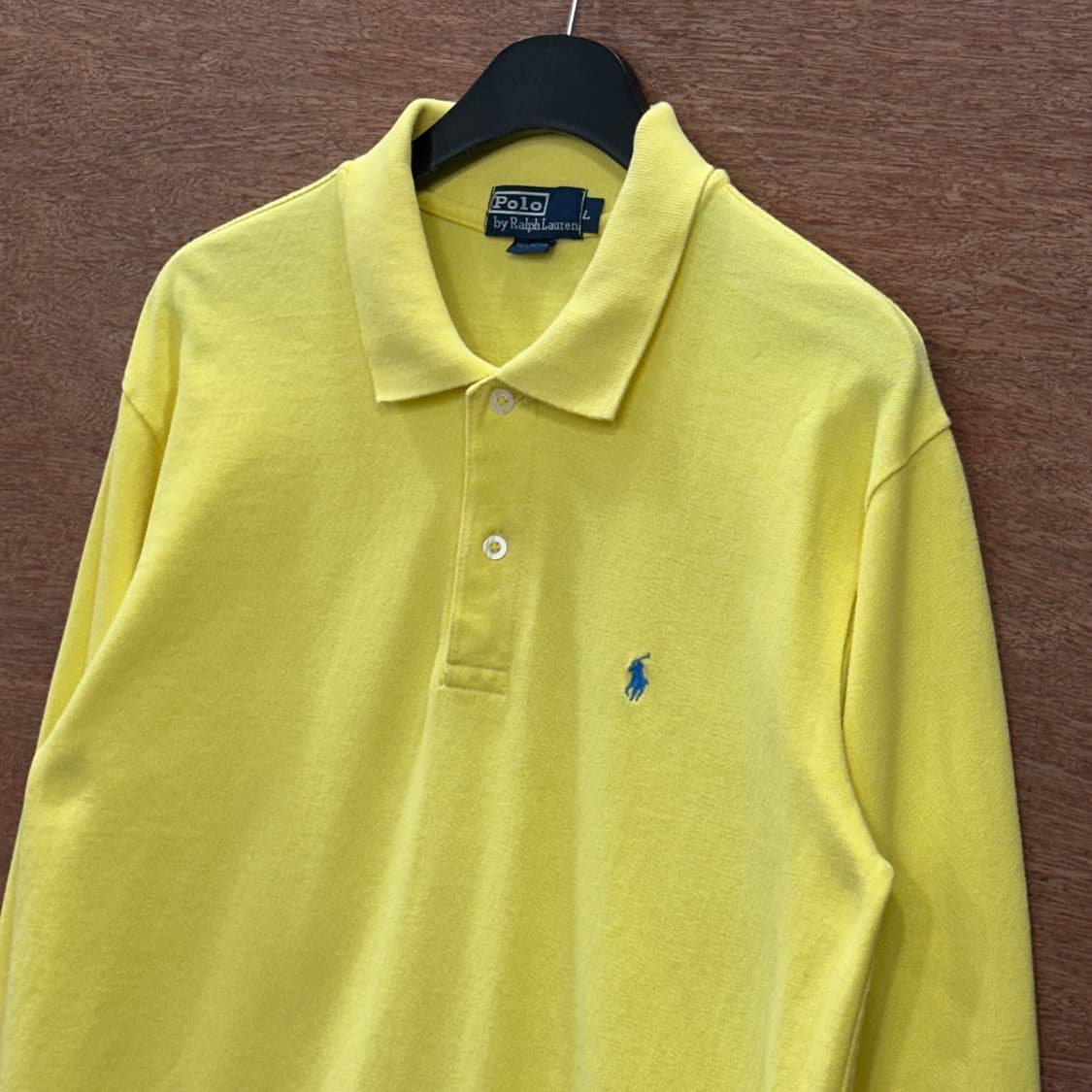 폴로 랄프로렌 긴팔 카라티 옐로우 L 상품이미지4