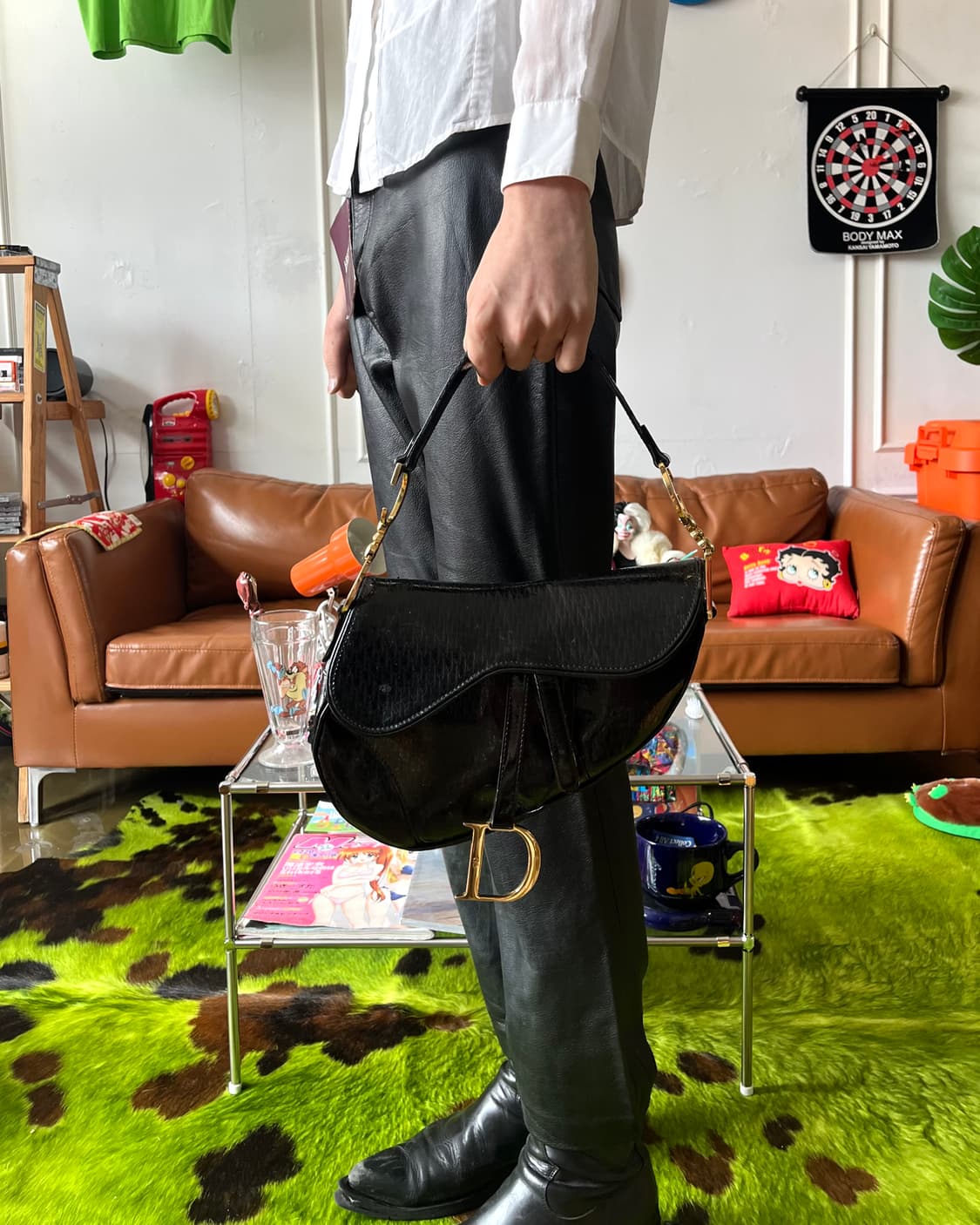 1990s DIOR Embossed Stingray Saddle Bag 상품이미지2