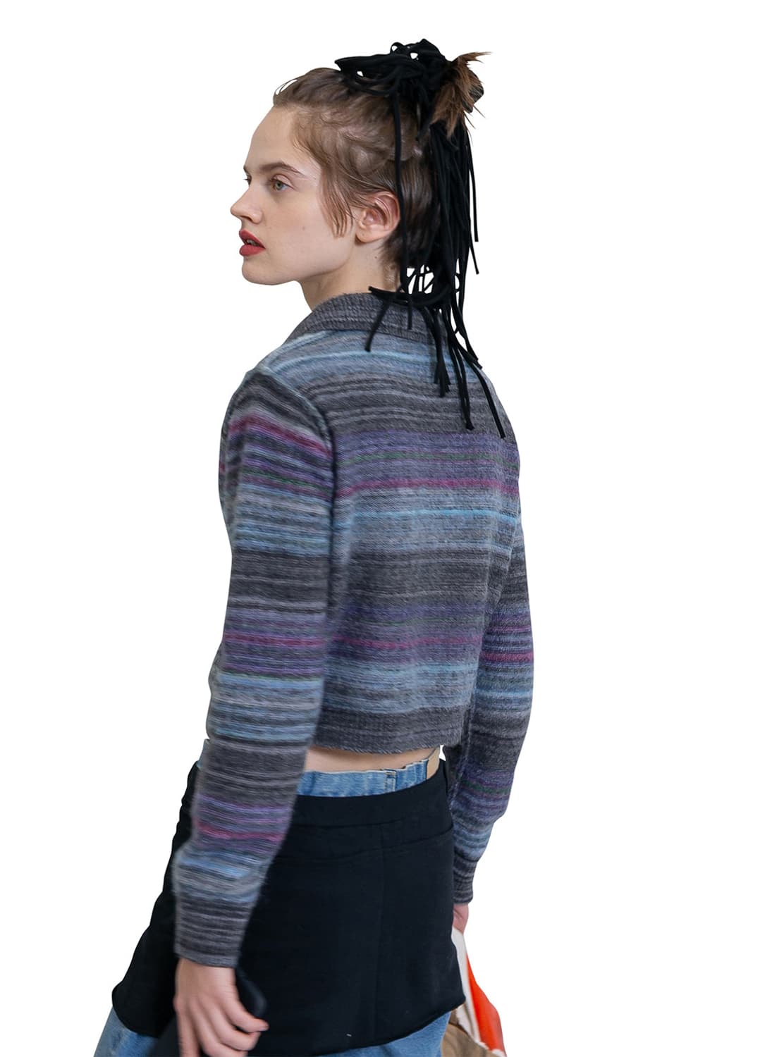 [F]퍼버즈 26ss 스트라이프 니트 셔츠/그레이 상품이미지4