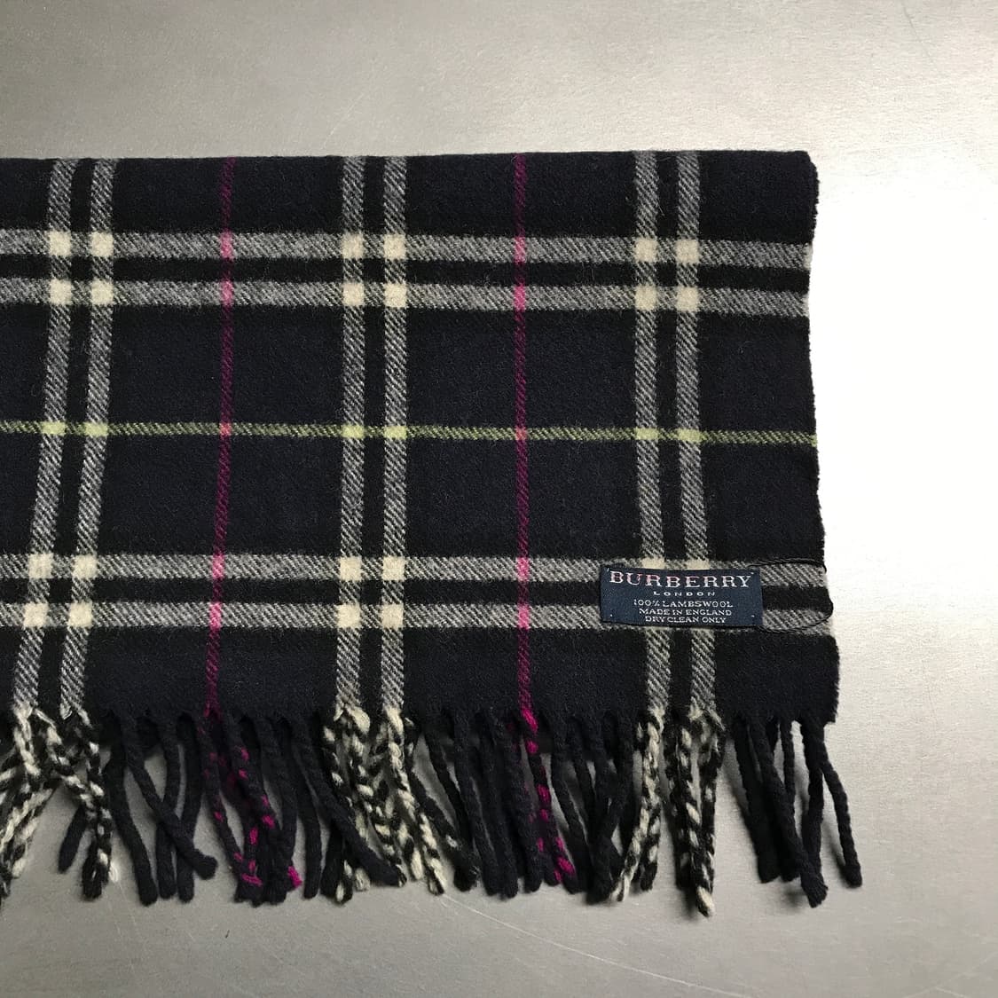 버버리 정품 램스울 머플러 네이비 상품이미지2