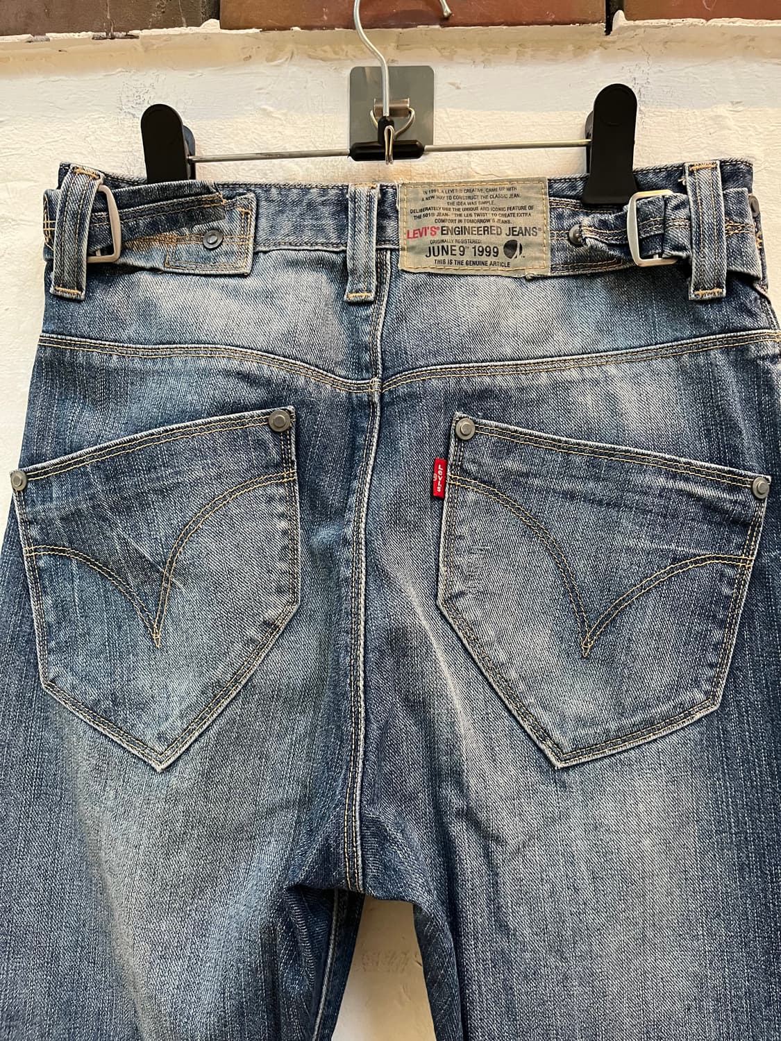 Levis 엔지니어드 워싱 데님 진 28x32 상품이미지9