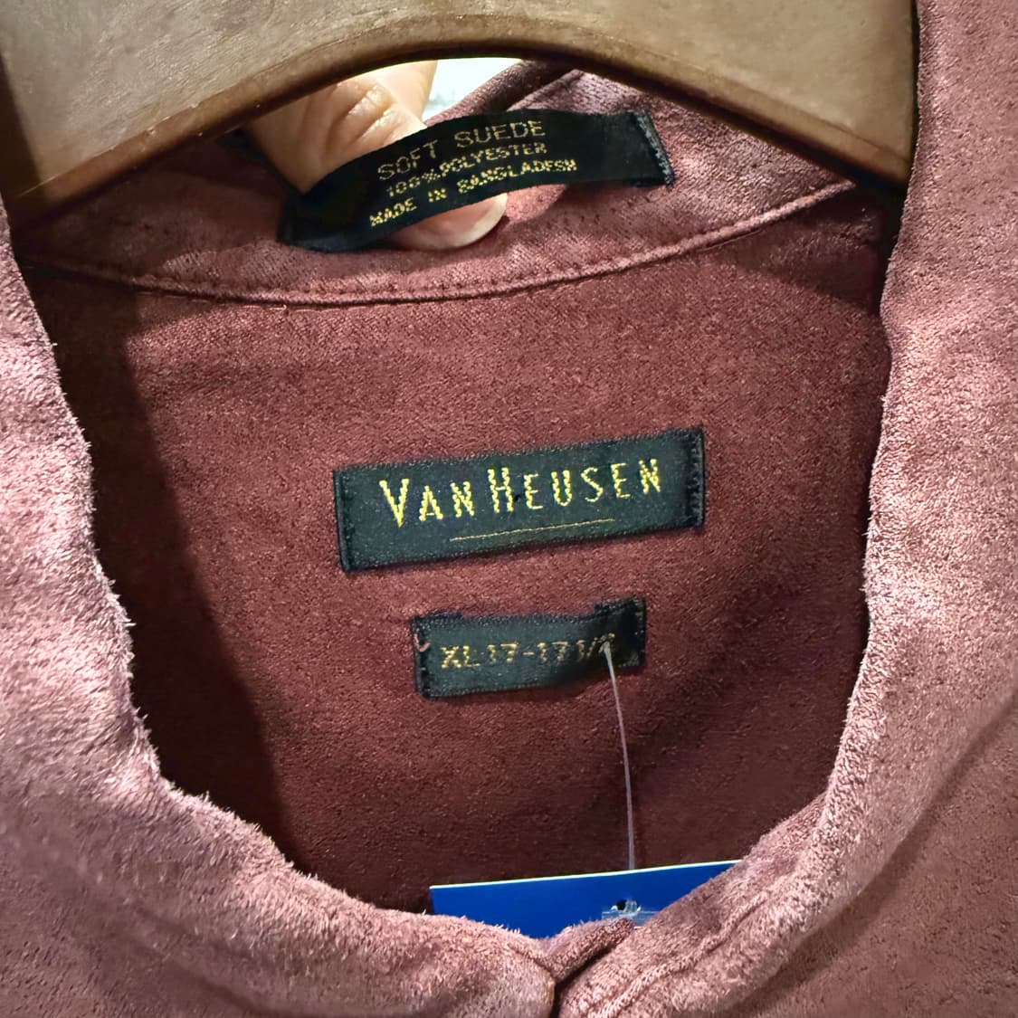 VAN HEUSAEN 반 휴센 웰메이드 소프트 스웨이드셔츠 투포켓 디테일 상품이미지6