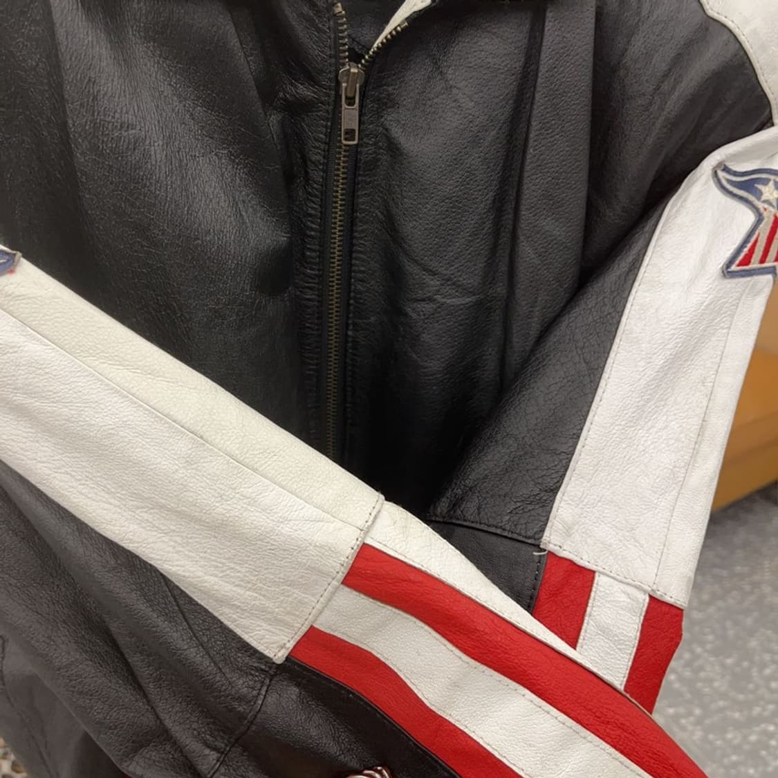 플래그2 빈티지 스트릿 힙합 성조기 가죽자켓 L C09511 상품이미지8