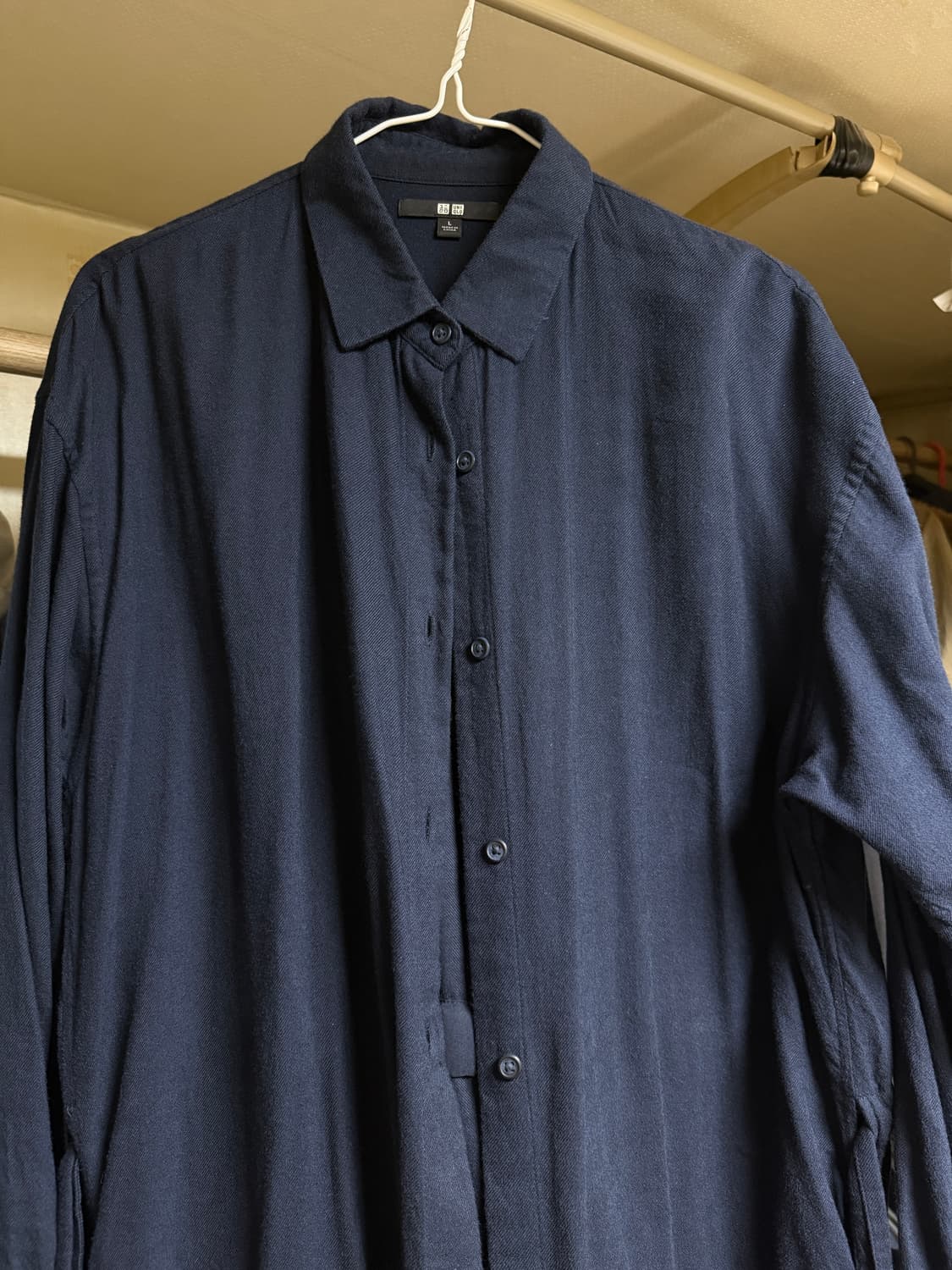 <처분가> 유니클로 네이비 셔츠 원피스 L 상품이미지1