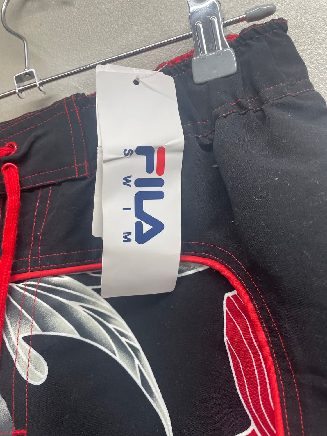 FILA 검정색 꽃무늬 수영반바지 새상품 xl 상품이미지2
