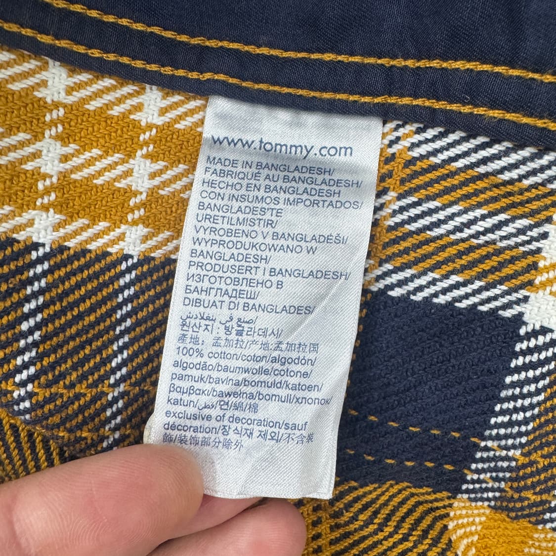 L(105) 타미힐피거 타미진스 체크 오버핏 집업 자켓  상품이미지8