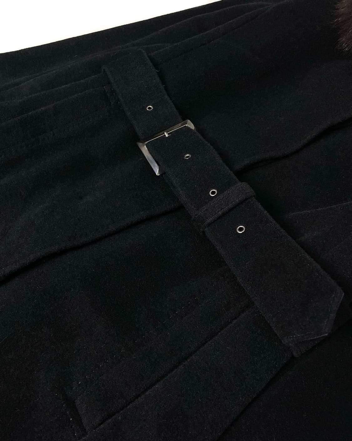 Comme Ca Ism 폭스 퍼 카라 벨튀드 코트 (퍼 탈착가능) 상품이미지7