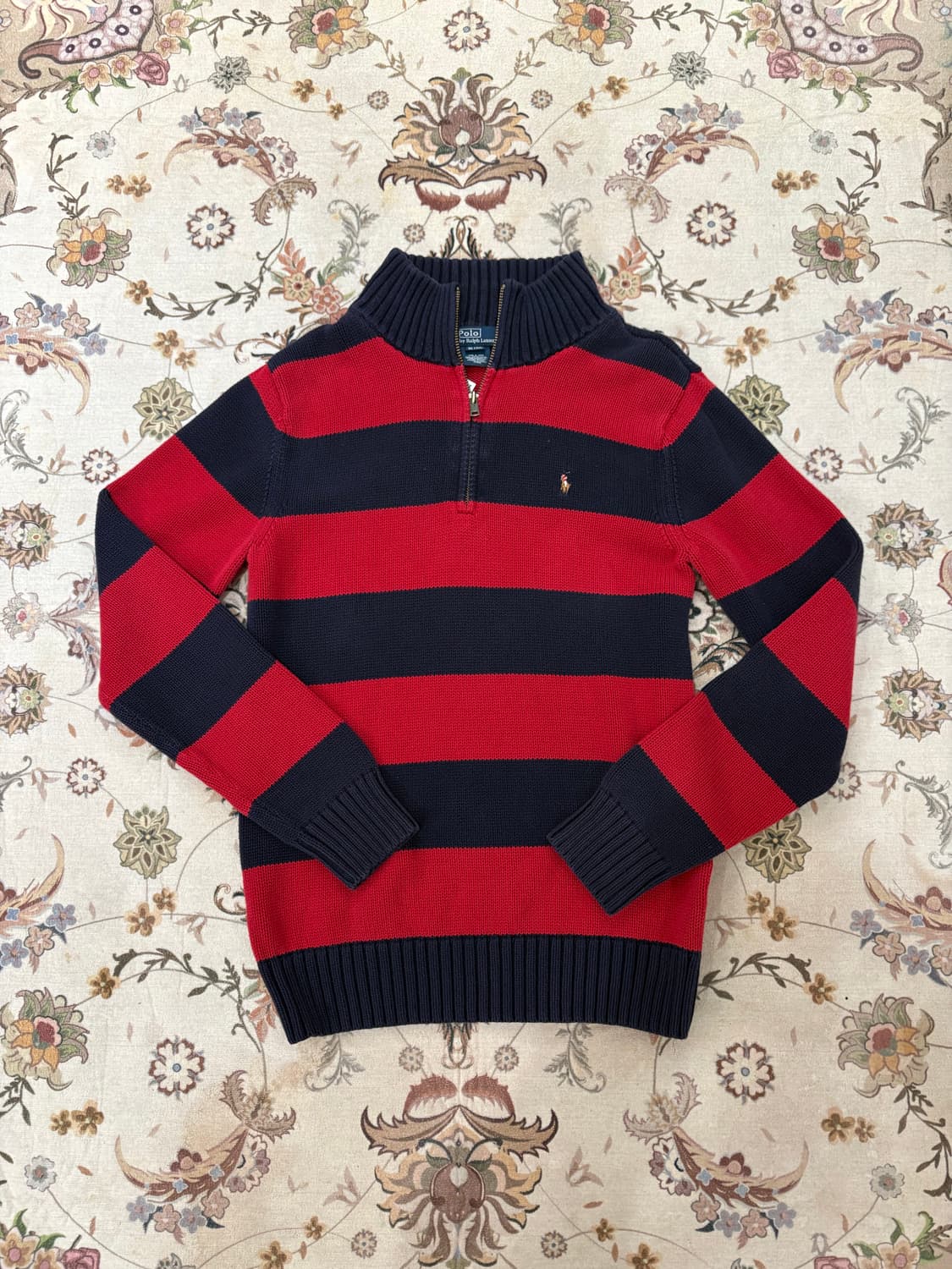 폴로 포니로고 쿼터집업 니트 상품이미지1