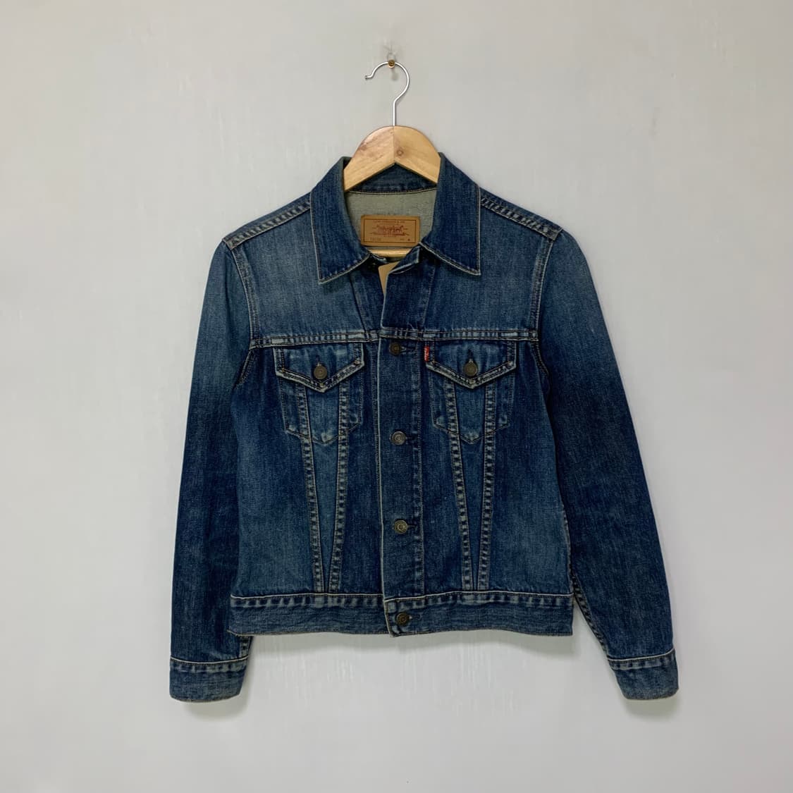 리바이스 빈티지 데님 청자켓 y2k 여성 세미 크롭 아우터 상품이미지1