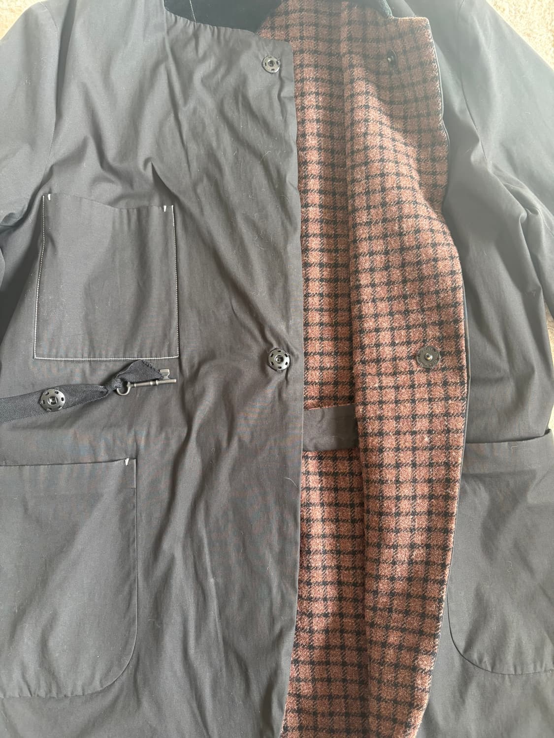 Sunsea reversible check coat 상품이미지7