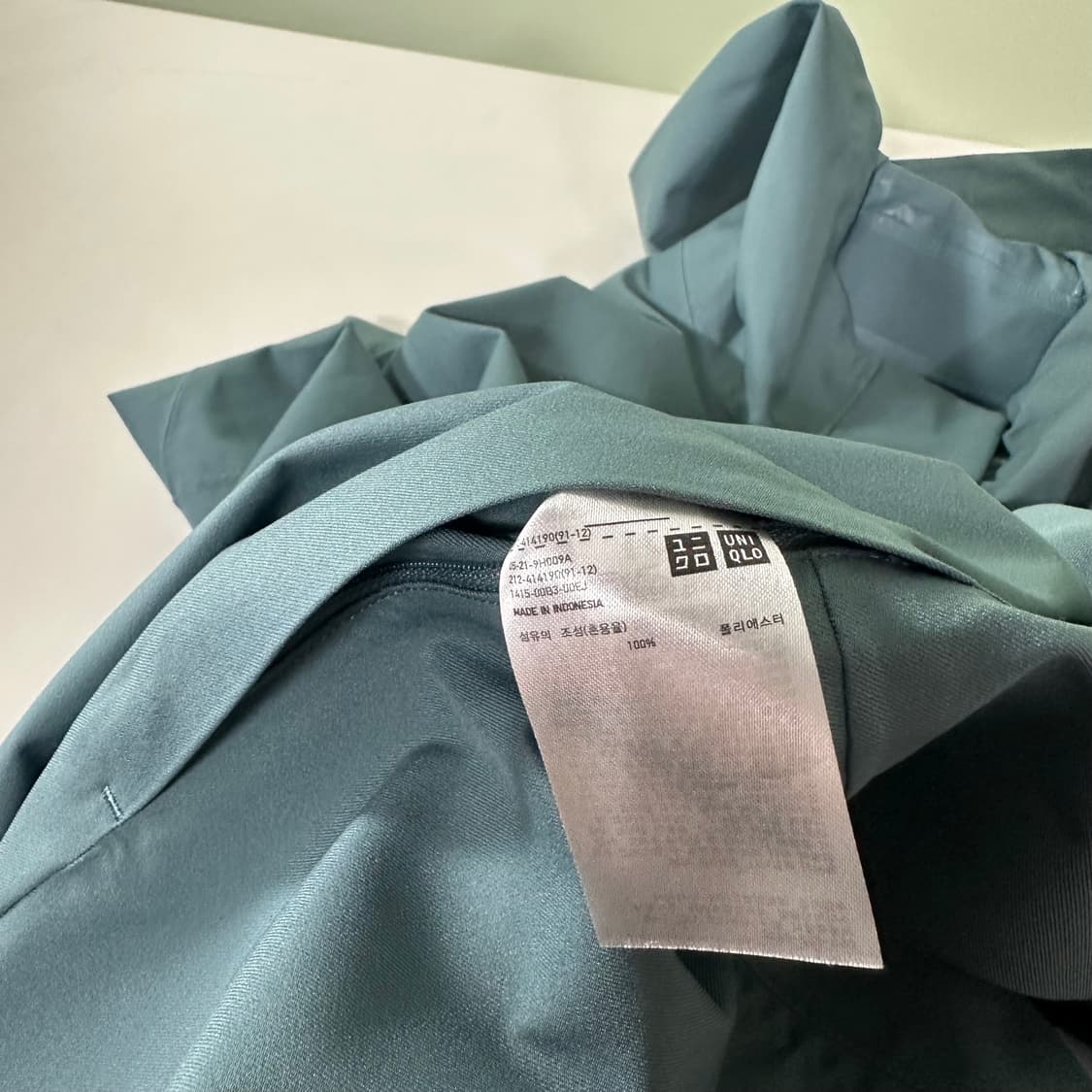 우먼L 유니클로 청녹 와인드워터프루프 웜후드 바막자켓 상품이미지5