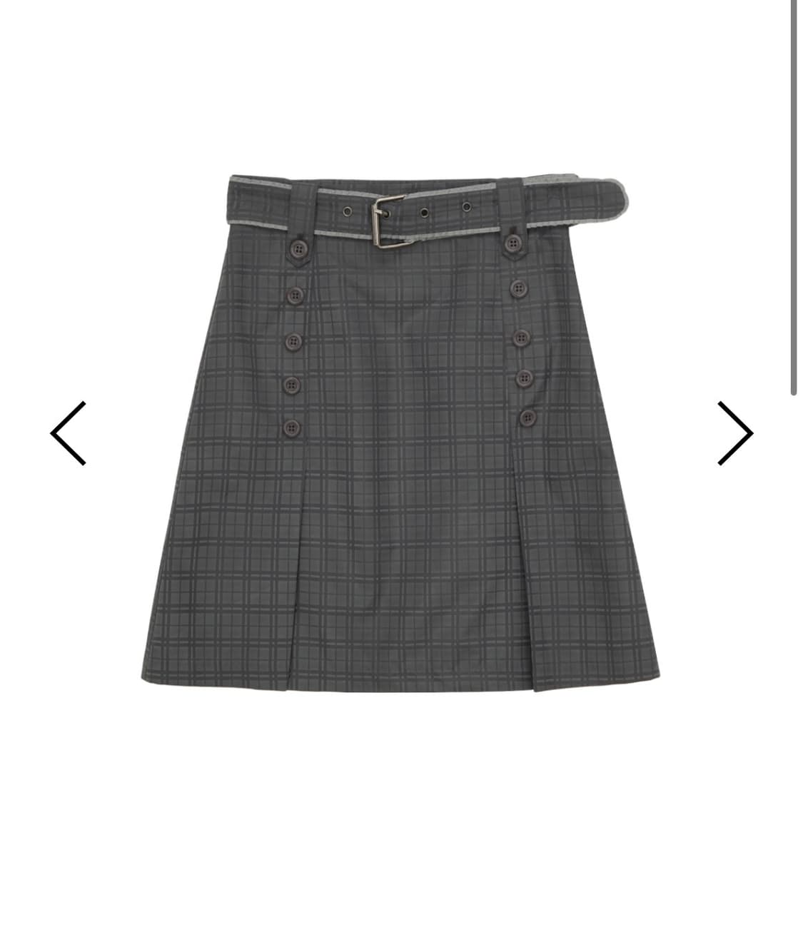 Belted midi skirt (Khaki) 상품이미지1