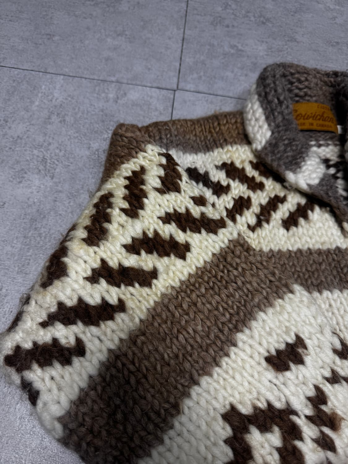 [L] 빈티지 헤비울 캐나다 코위찬 상품이미지4