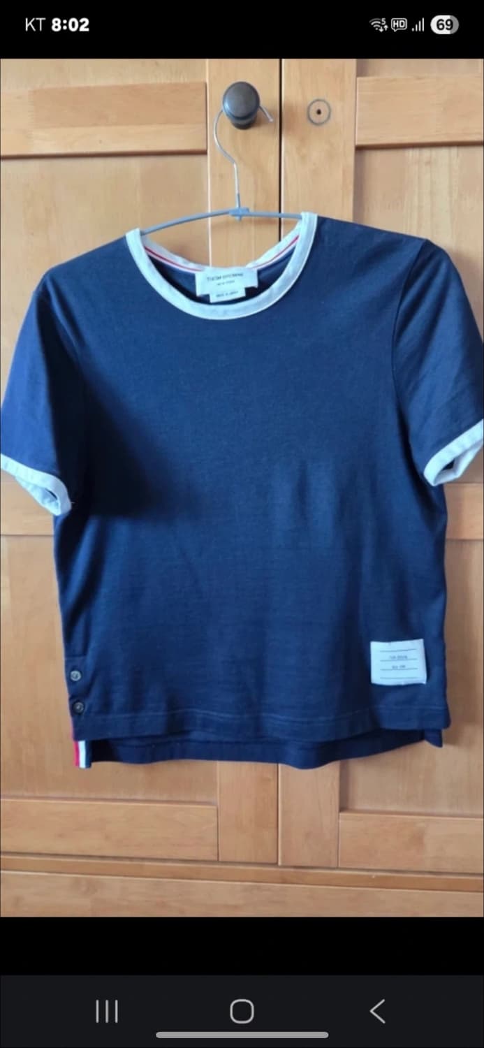 톰브라운 네이비 반팔 티셔츠 38 상품이미지1