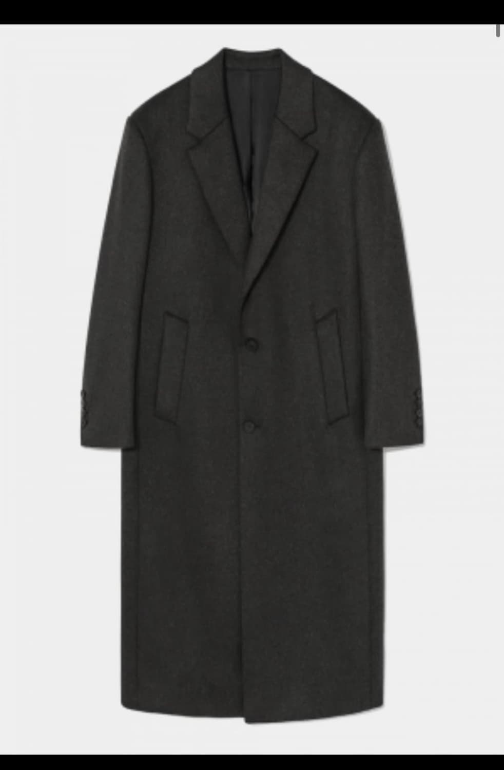 46) 마마가리 오버사이즈 싱글코트 차콜 상품이미지1