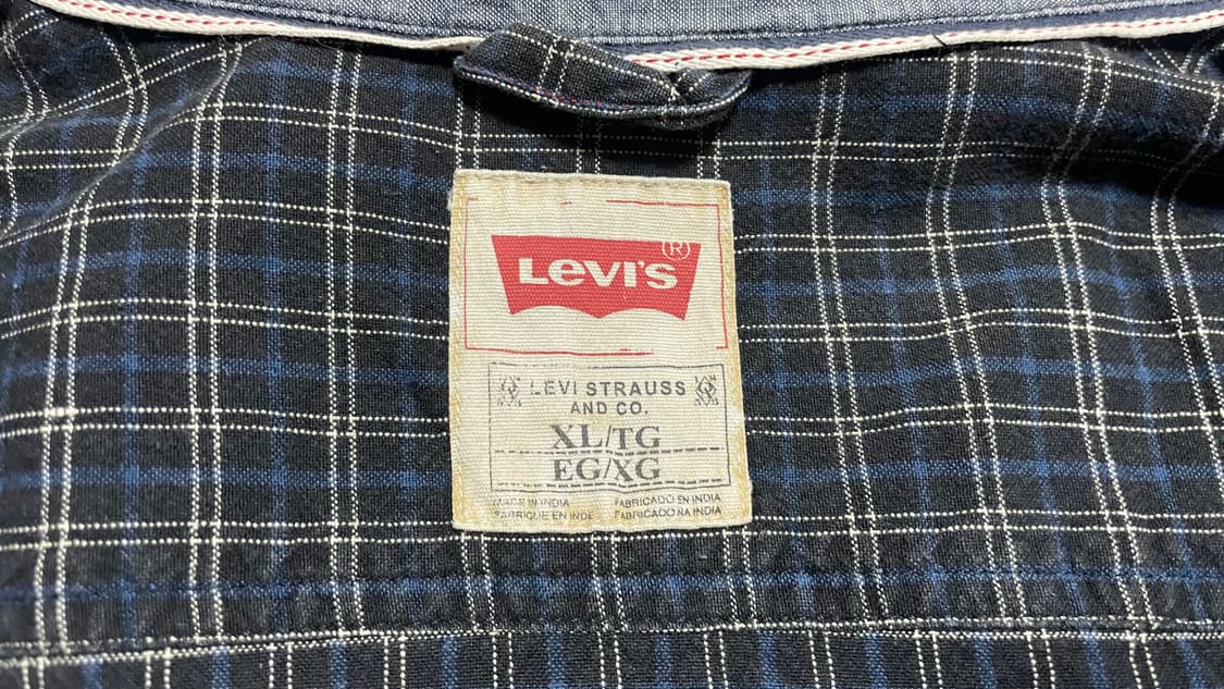 USA 00s 미국 빈티지 워크웨어 아메카지 리바이스 레드탭 체크 셔츠 상품이미지9