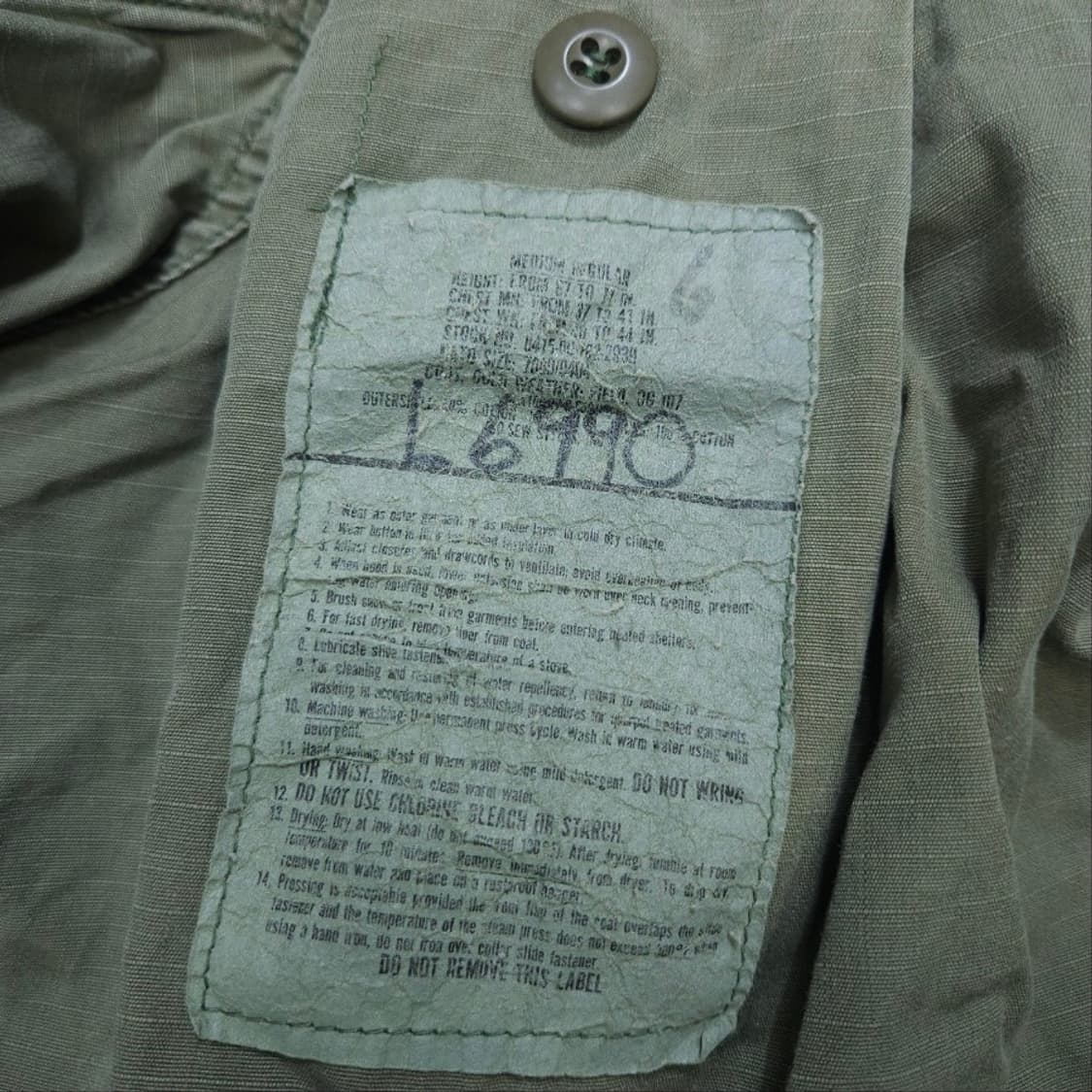 오리지널 미군 m65 필드 자켓 M-R 상품이미지6