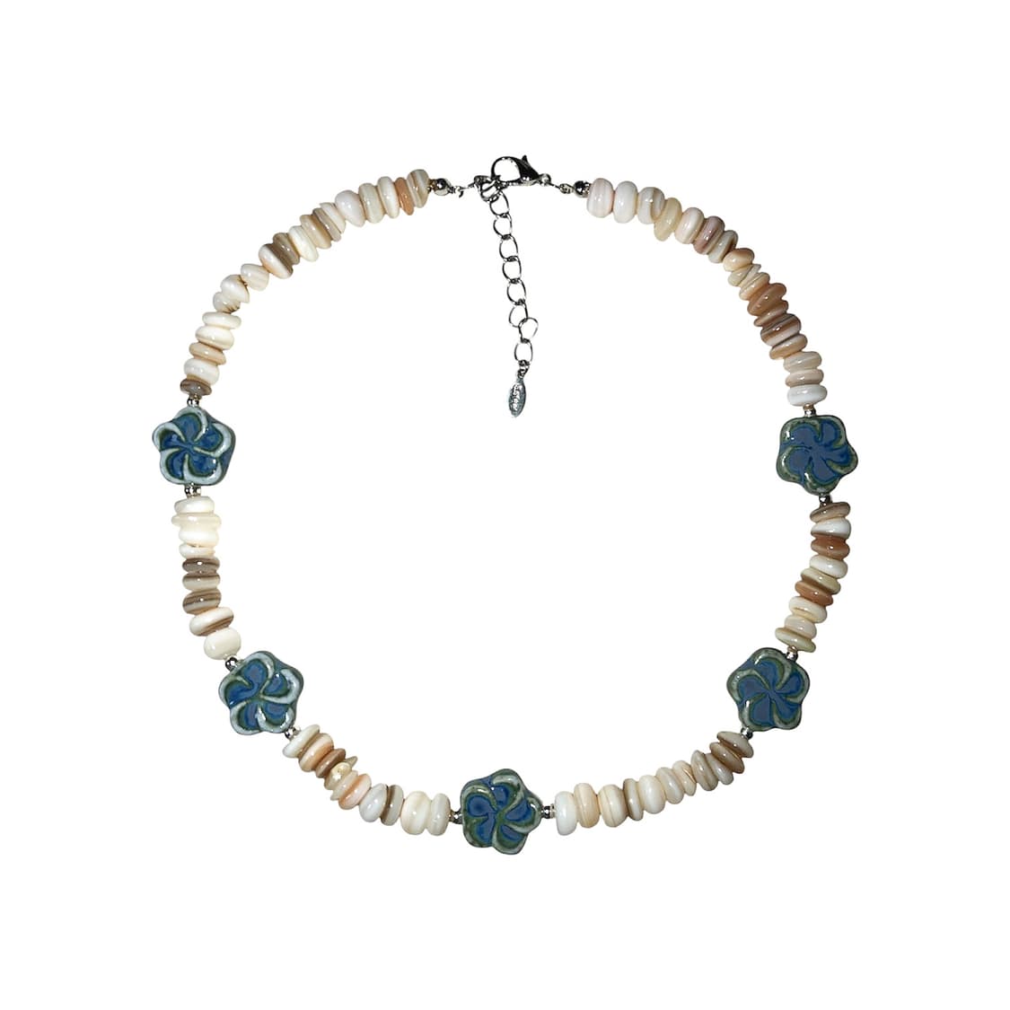 gemstone marble necklace (beige) 상품이미지1