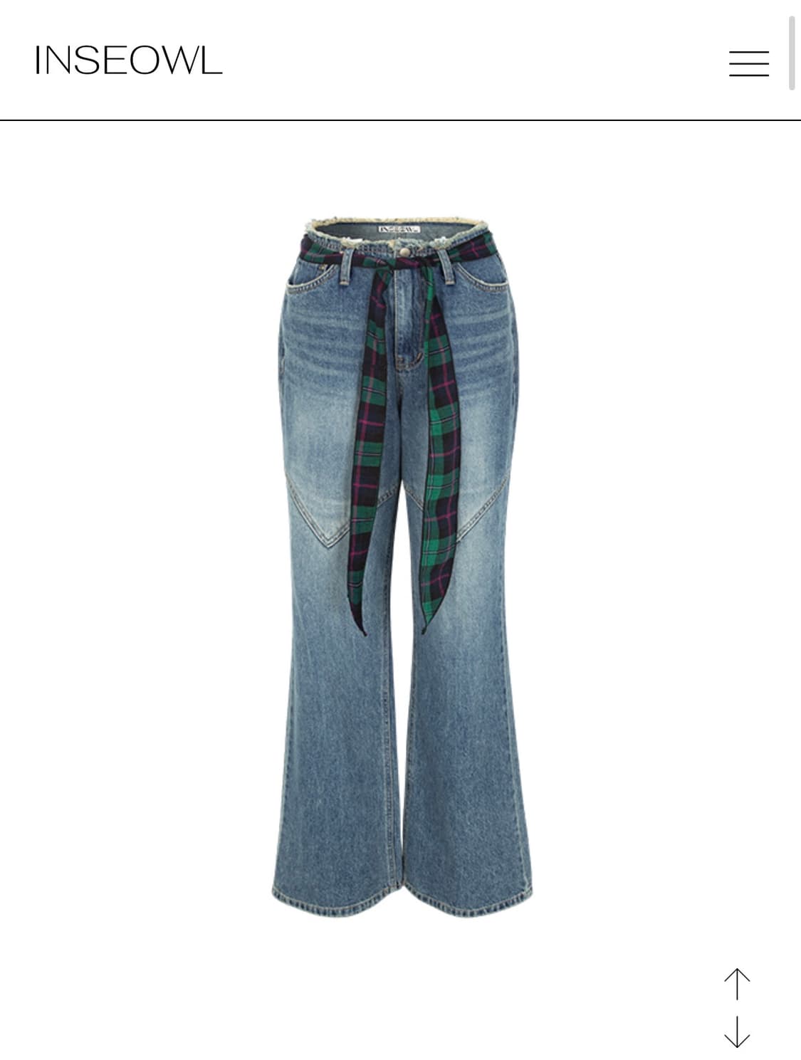 인스아울 웨스턴 데님 S사이즈 새상품 상품이미지1