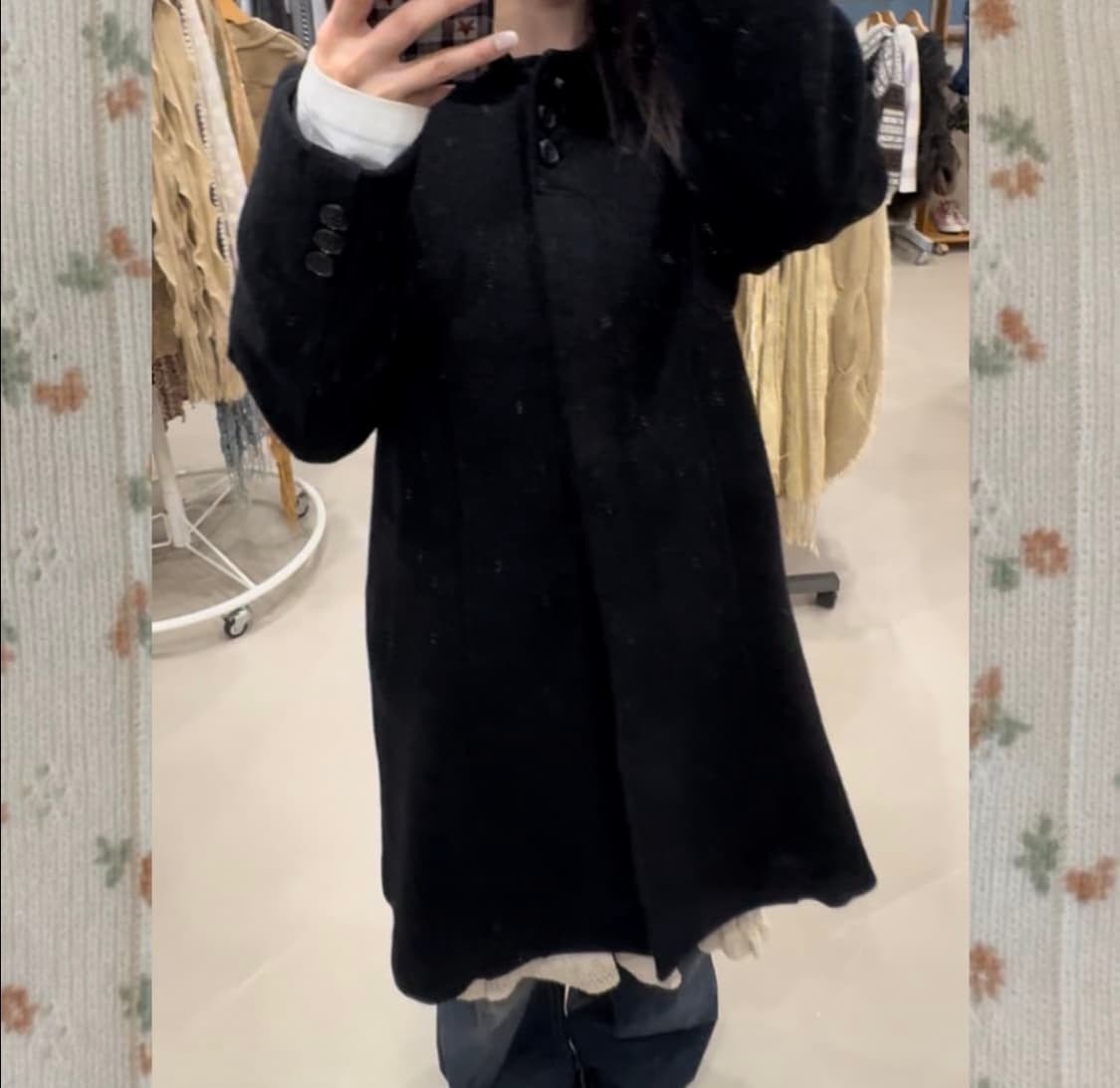 쿄도빈티지 쓰리버튼 모리걸 코트 상품이미지1