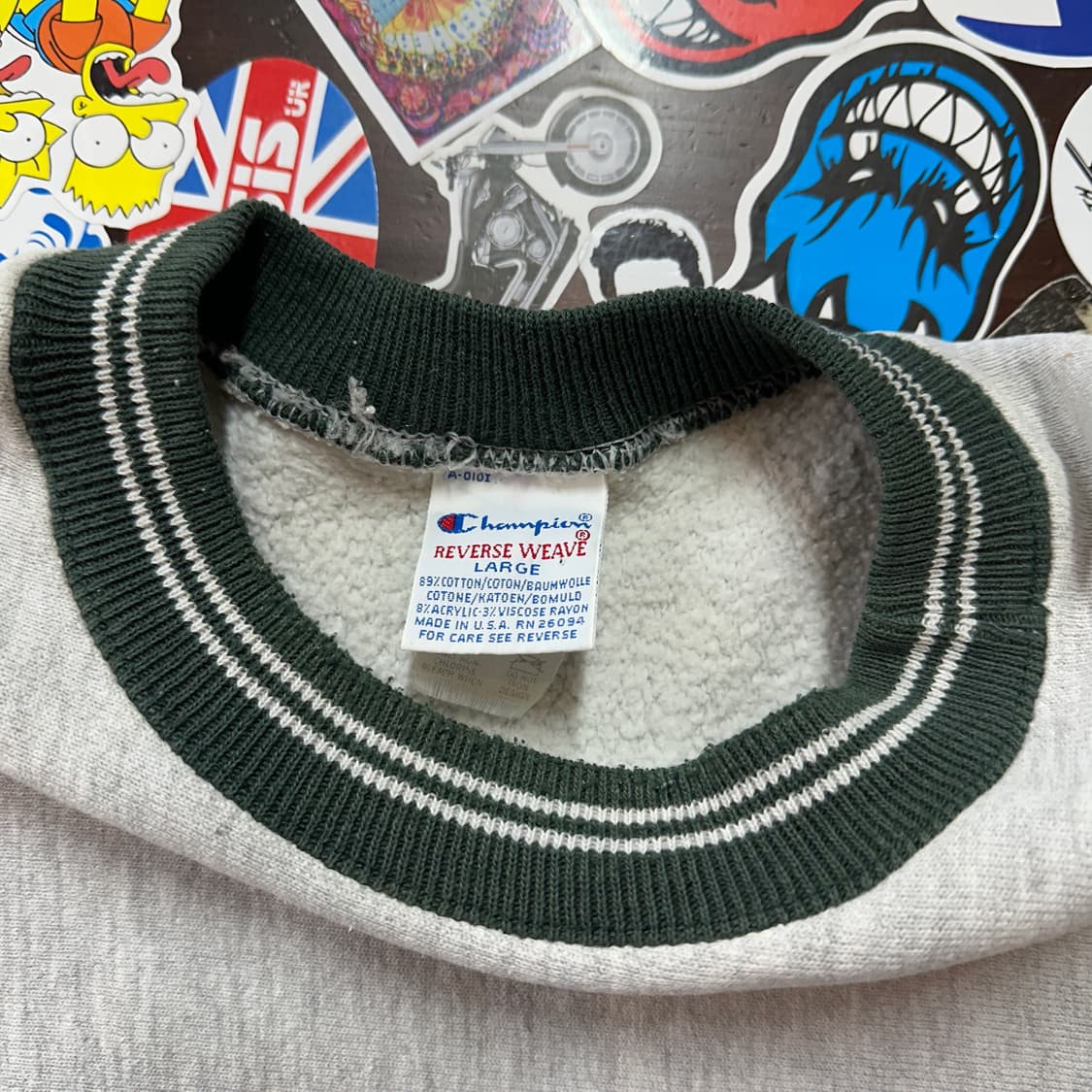 90s USA 챔피온 리버스위브 링거 스웻셔츠 L 상품이미지10