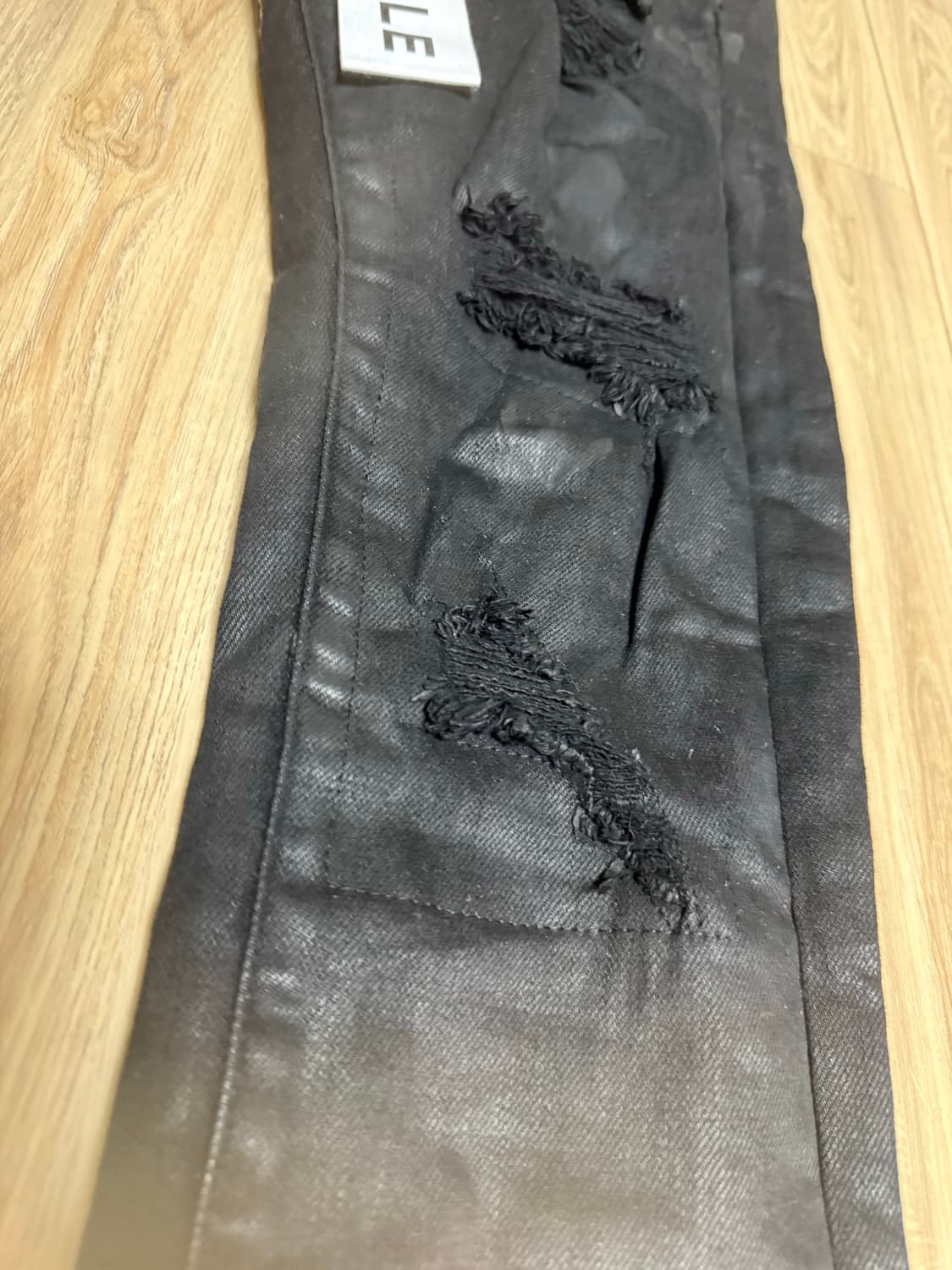 퍼플브랜드 oil spill jean black 상품이미지2