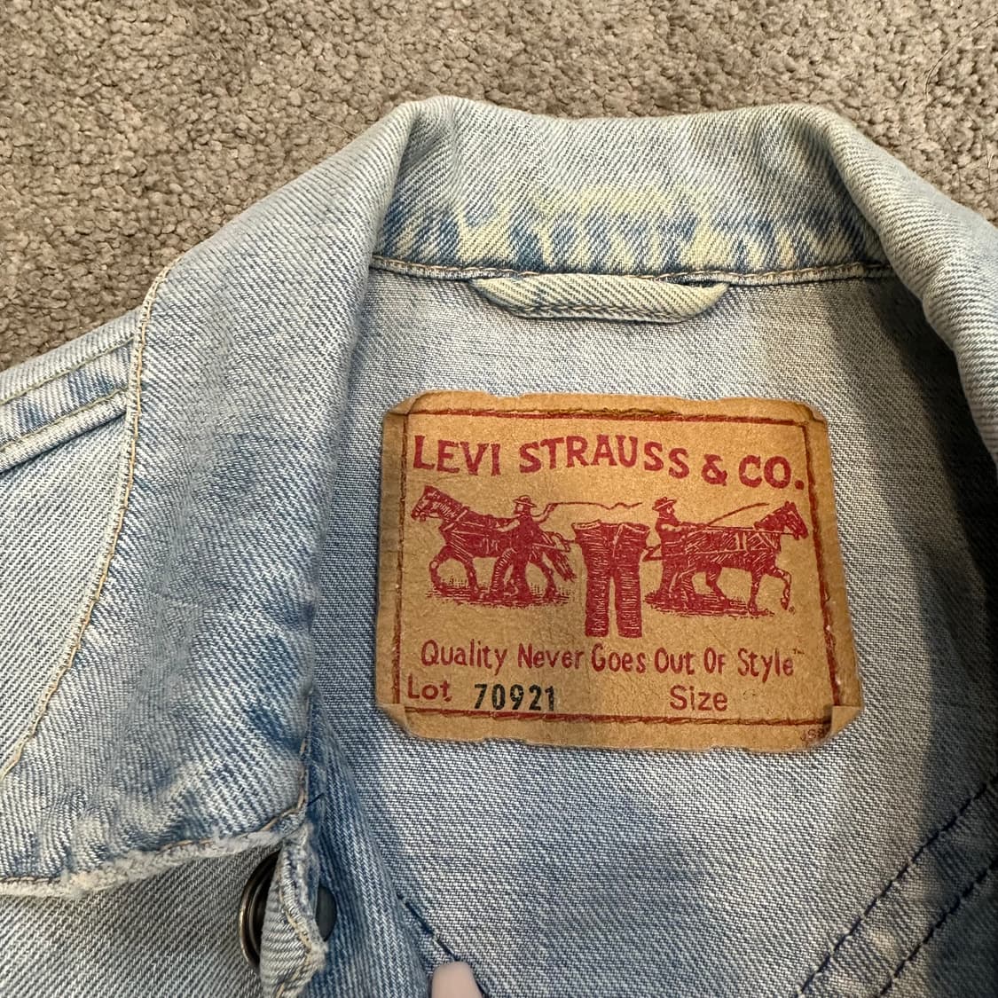 리바이스 워시 데님 크롭 트러커 자켓S 상품이미지2