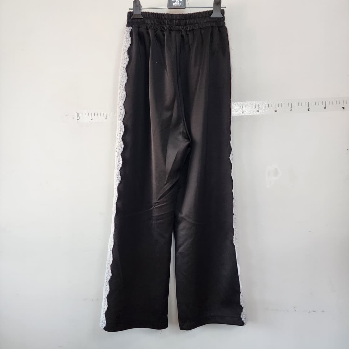 블랙 레이스 포인트 와이드 팬츠 상품이미지4