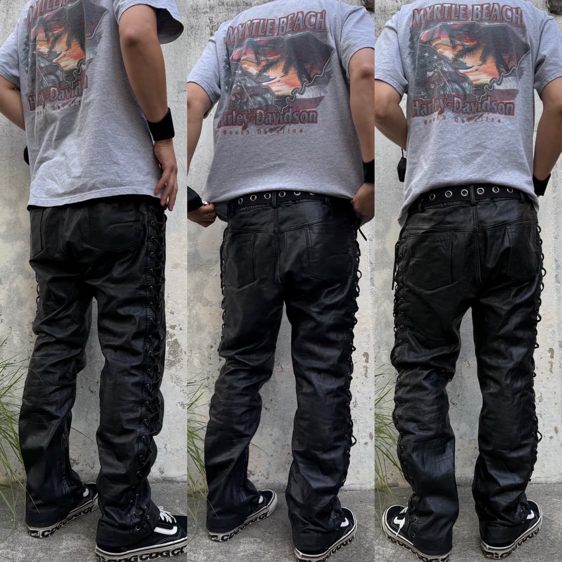 빈티지 레이스업 소가죽 팬츠 상품이미지8