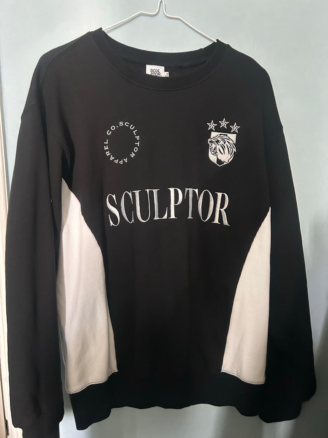 Sports Color Block Sweatshirt Black mtm 상품이미지1