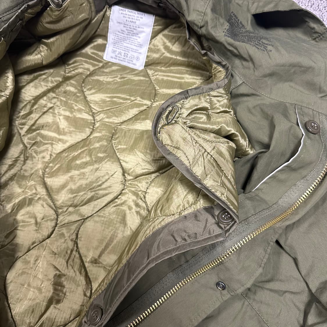 ✨ (내피포함) 미군 US 오리지널 M-1951 피쉬테일 개파카 야상  상품이미지3