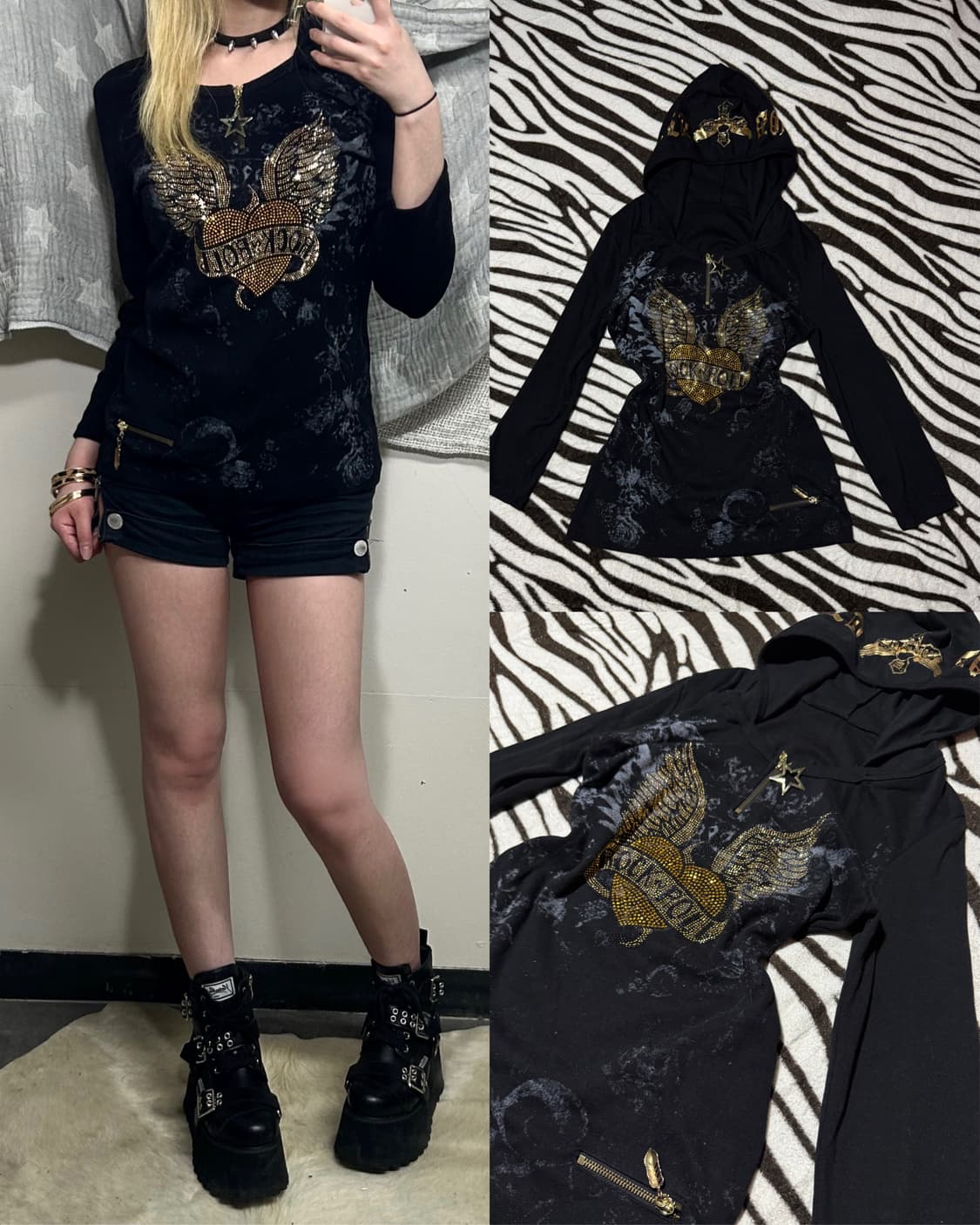 gal glitter wings hoodie 상품이미지1