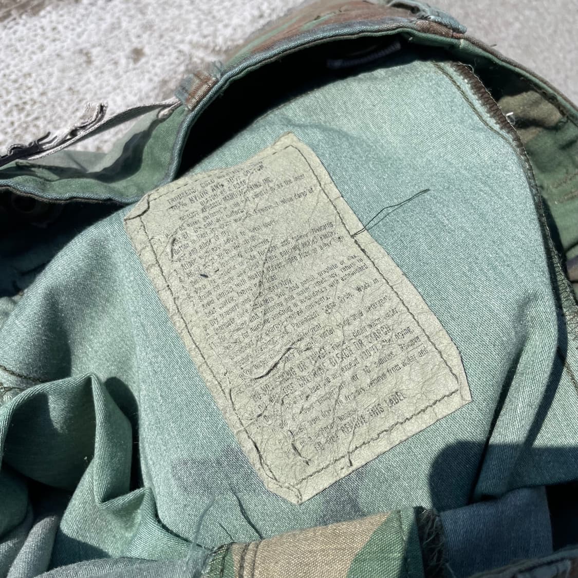 미군 80s OG 우드랜드 썬 페이드 카모 BDU 카고팬츠 상품이미지8
