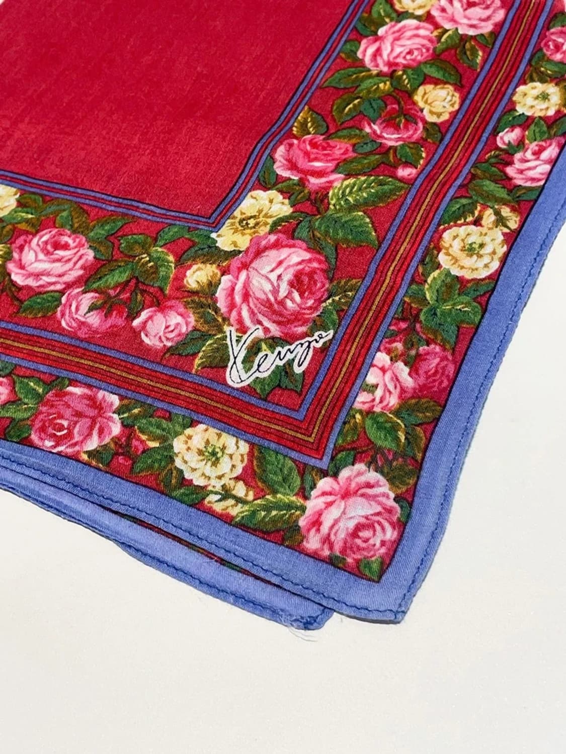 겐조 00s 재팬 플라워 패턴 쁘띠 손수건 A1465 상품이미지4