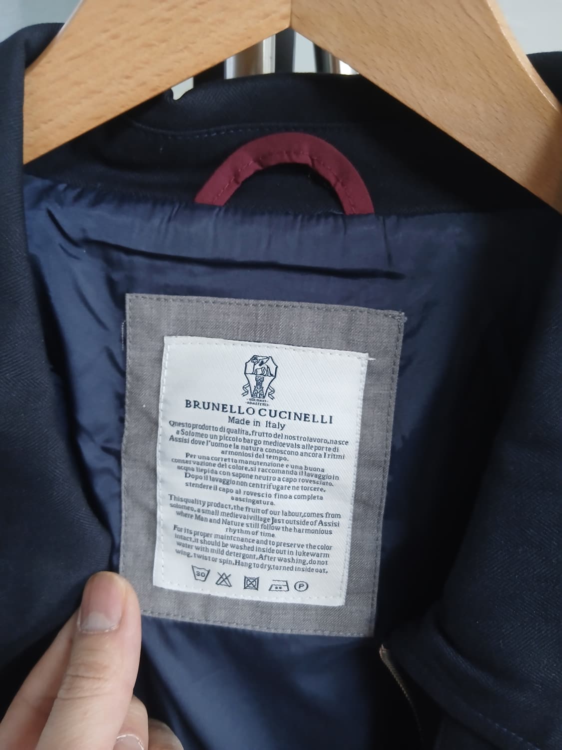 브루넬로 쿠치넬리 네이비 테크니컬 블루종 자켓 상품이미지3