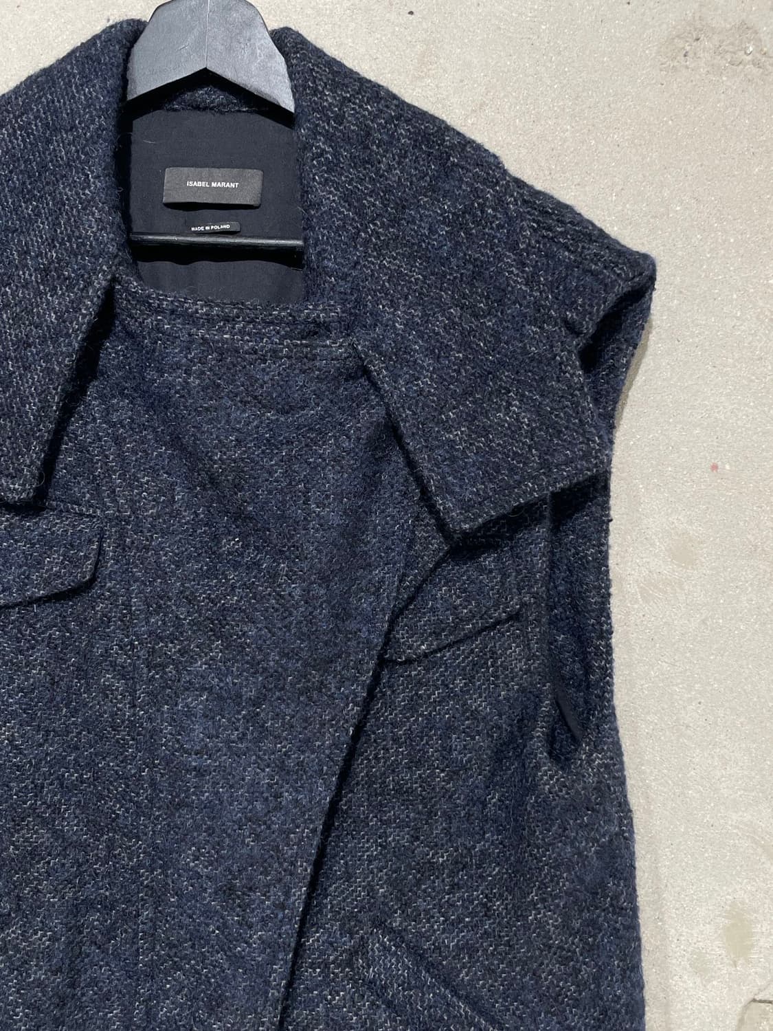 이자벨 마랑 다크 네이비 랩핑 알파카 울 베스트 상품이미지3