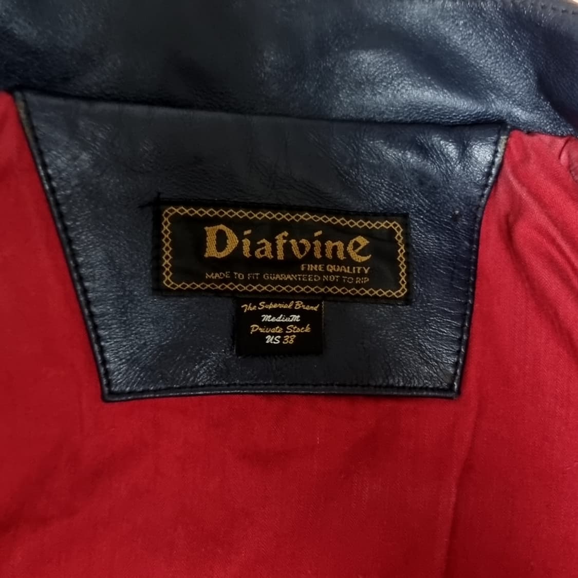 디아프바인 블루 소가죽 라이더 자켓(95) 상품이미지6