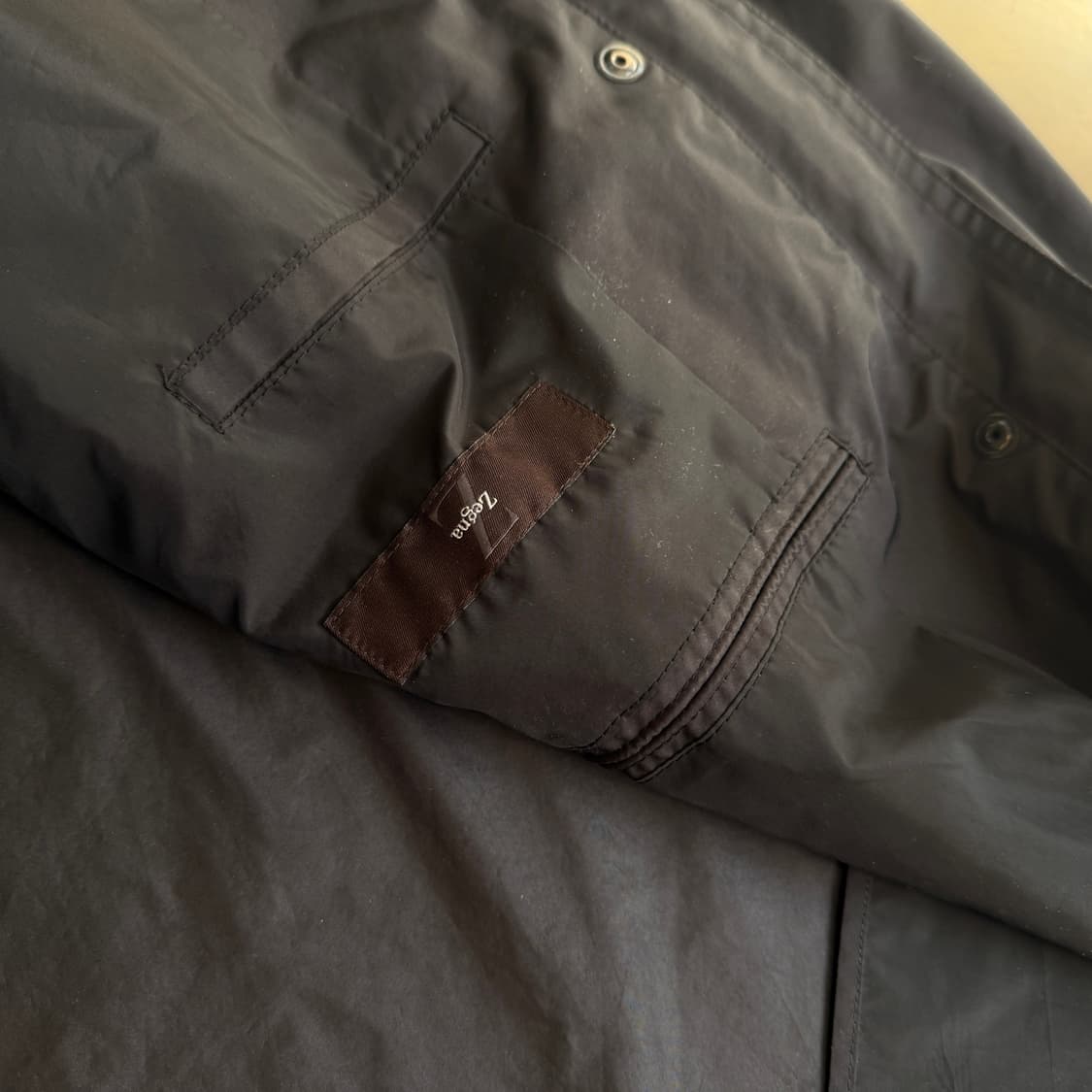 Z ZEGNA  레더 트리밍 나일론 자켓 상품이미지7