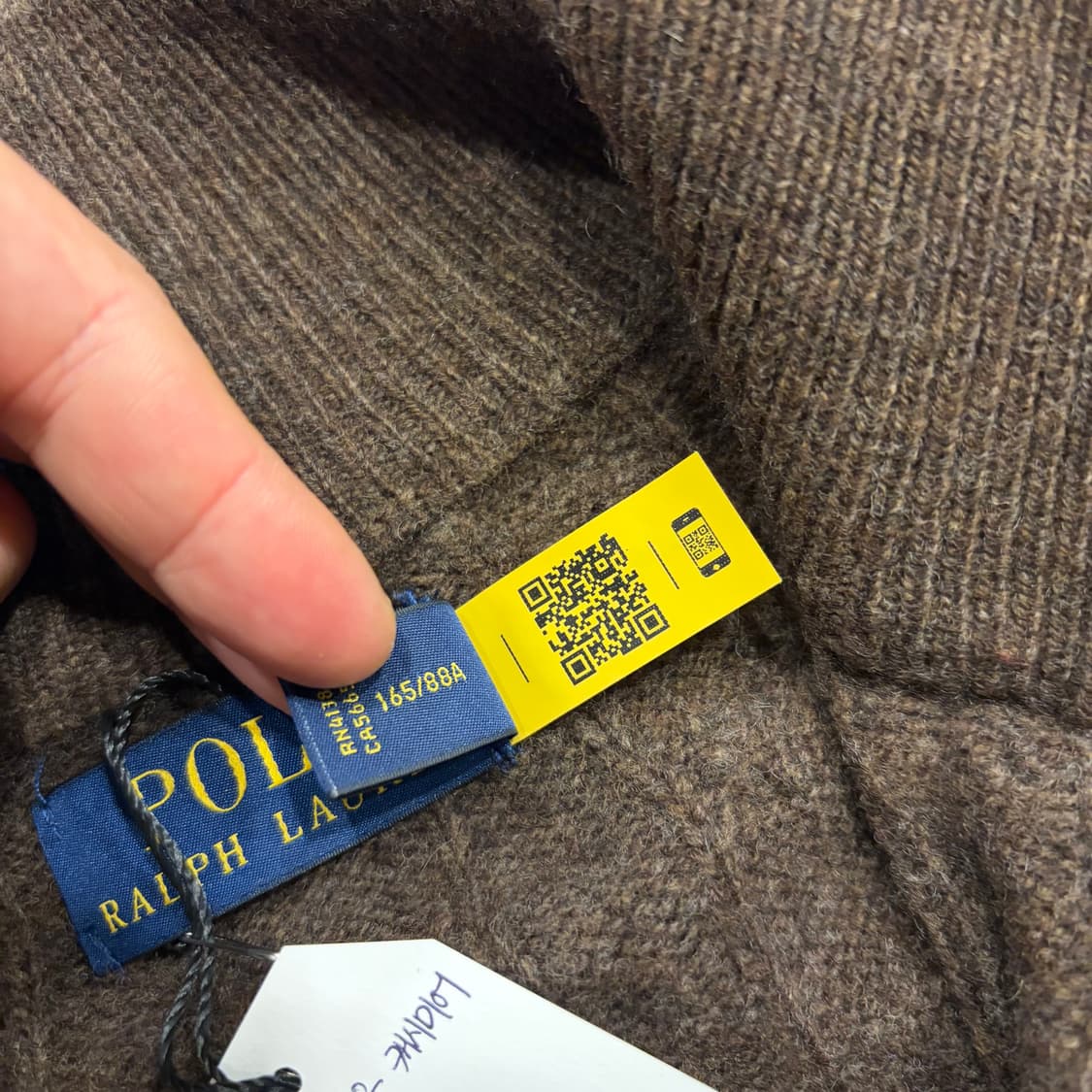 [XS] 폴로 랄프로렌 신형큐알 울 캐시미어 브라운 니트 B916 상품이미지7