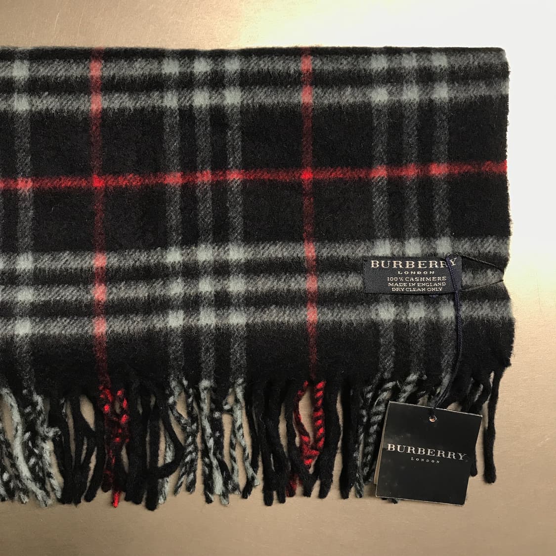 버버리 정품 캐시미어 머플러 네이비 새상품 상품이미지3