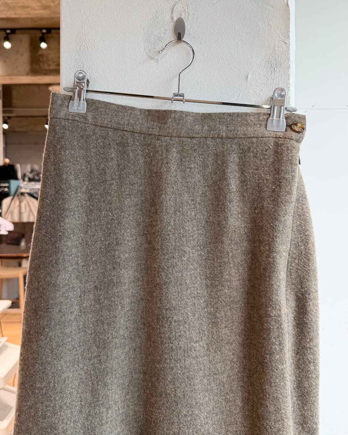 비비안 웨스트우드 레드라벨 브라운 울 미디스커트  상품이미지3