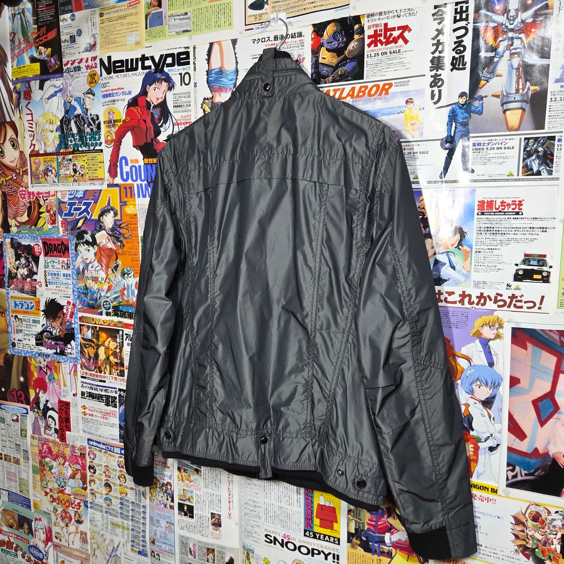 버커루 펑크 그레이 네이비 유광 레이어드 점퍼  상품이미지6