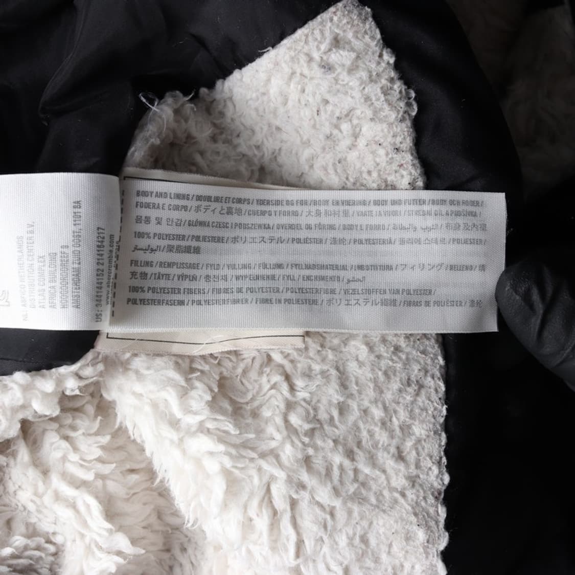 홀리스터 블랙 양털 안감 패딩 점퍼 S 상품이미지7
