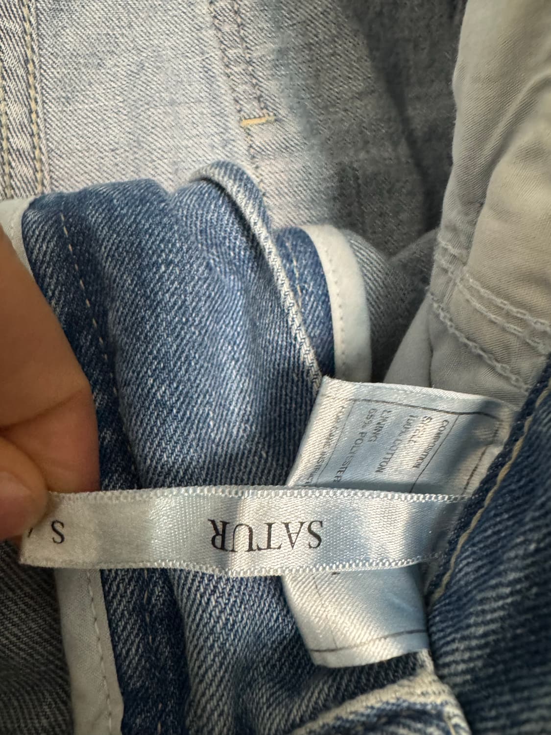 SATUR 세터 비날레스 레트로 워시드 데님 뉴트로 블루 청바지 상품이미지3