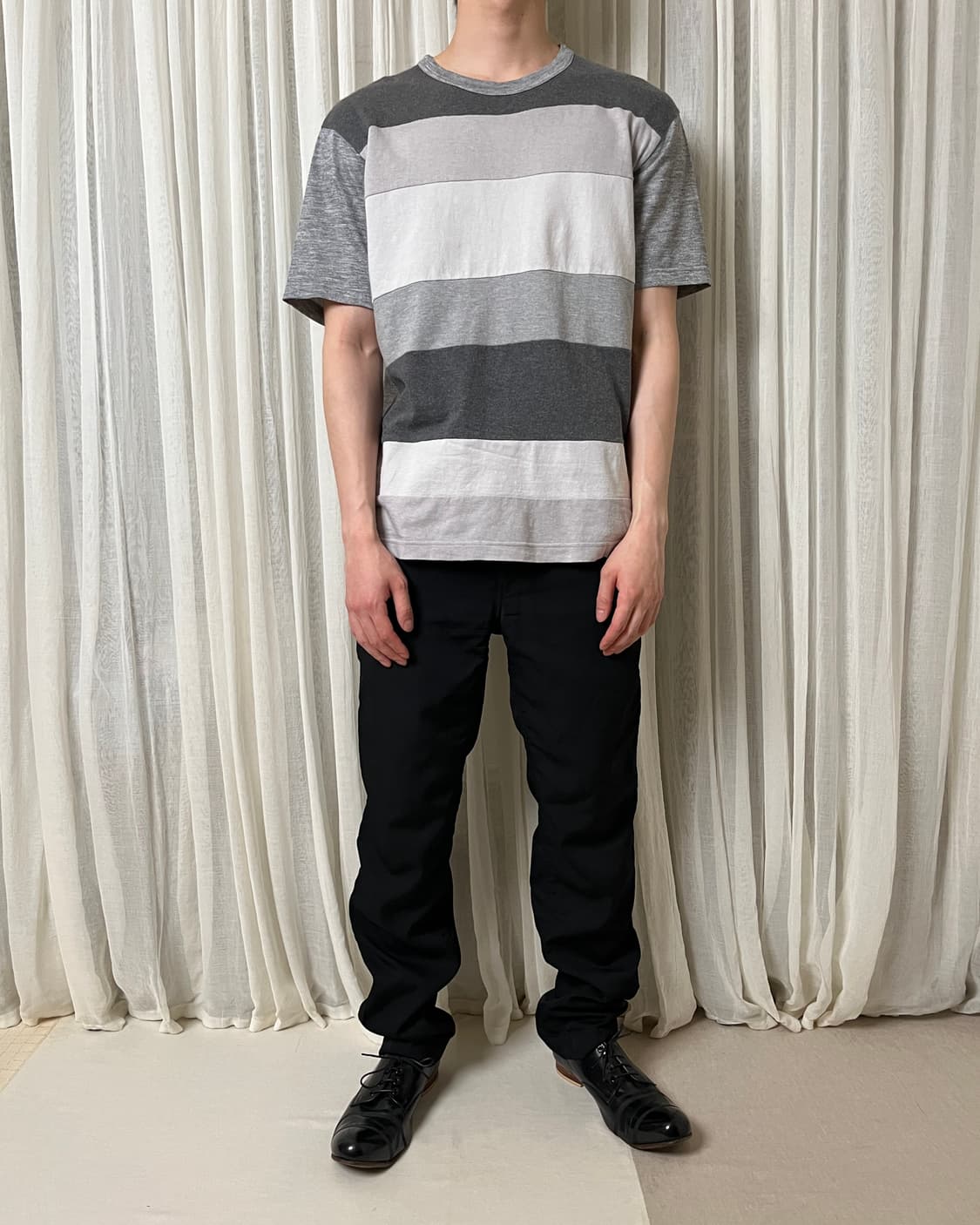 꼼데가르송 옴므 소재전환 반팔 니트 comme des garcons 상품이미지3